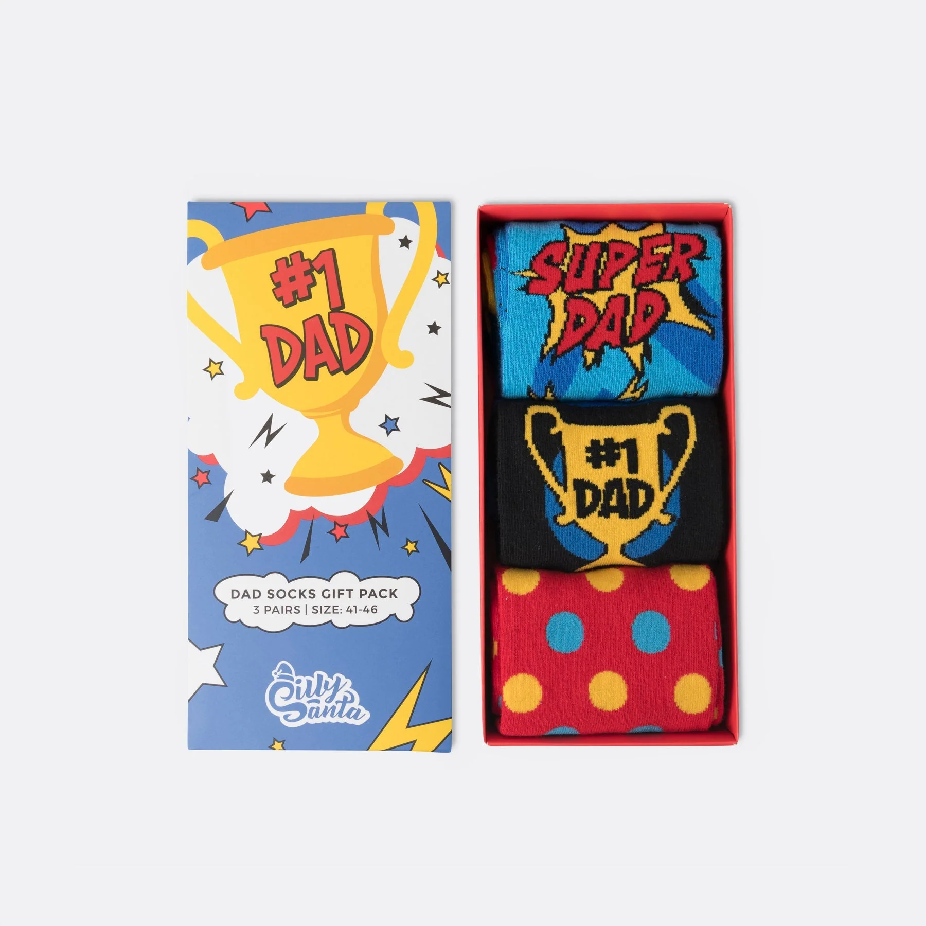 #1 Dad Socken Geschenkbox (3er-Pack) - Image 2