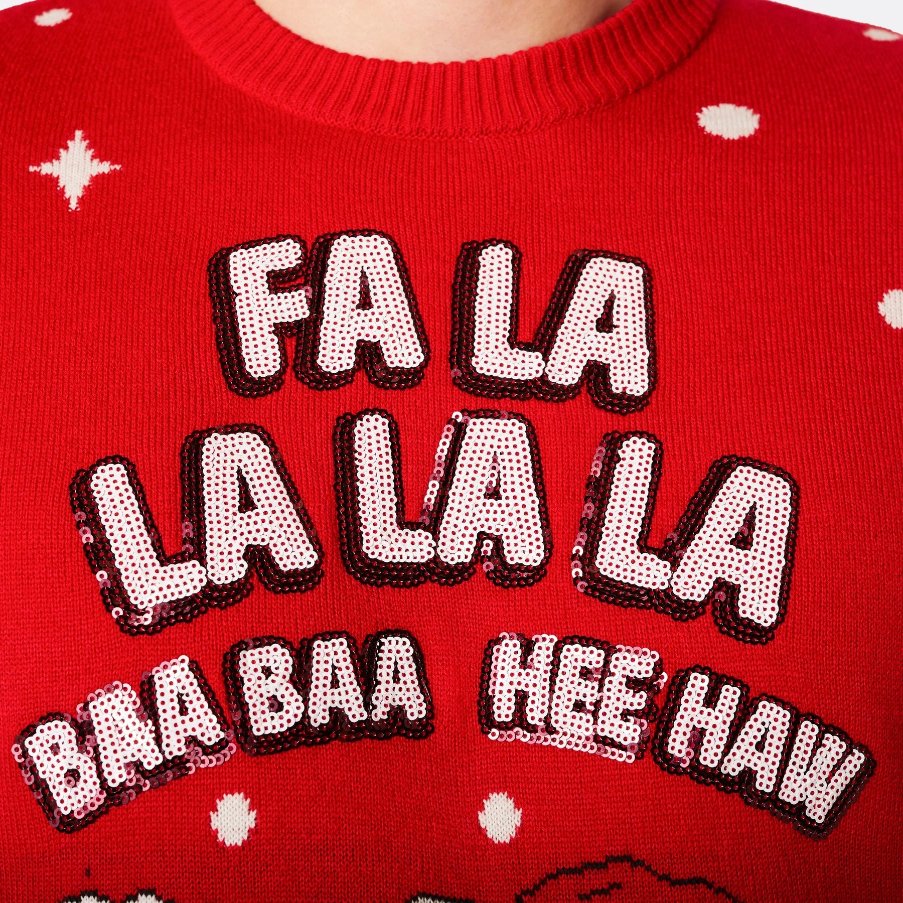 Baa Baa Weihnachtspullover Damen - Image 5