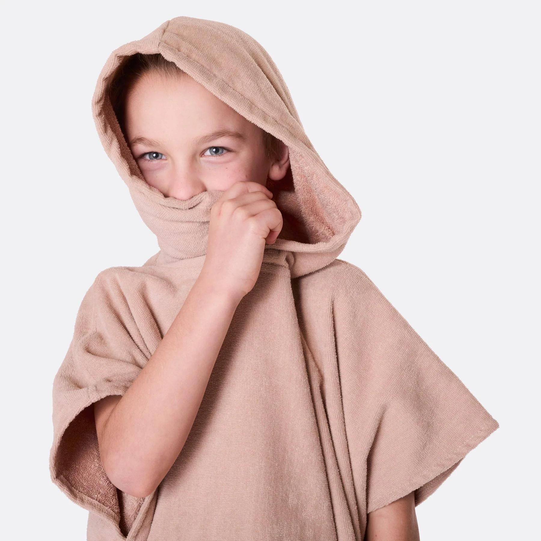 Beiger Badeponcho Kinder - Image 3