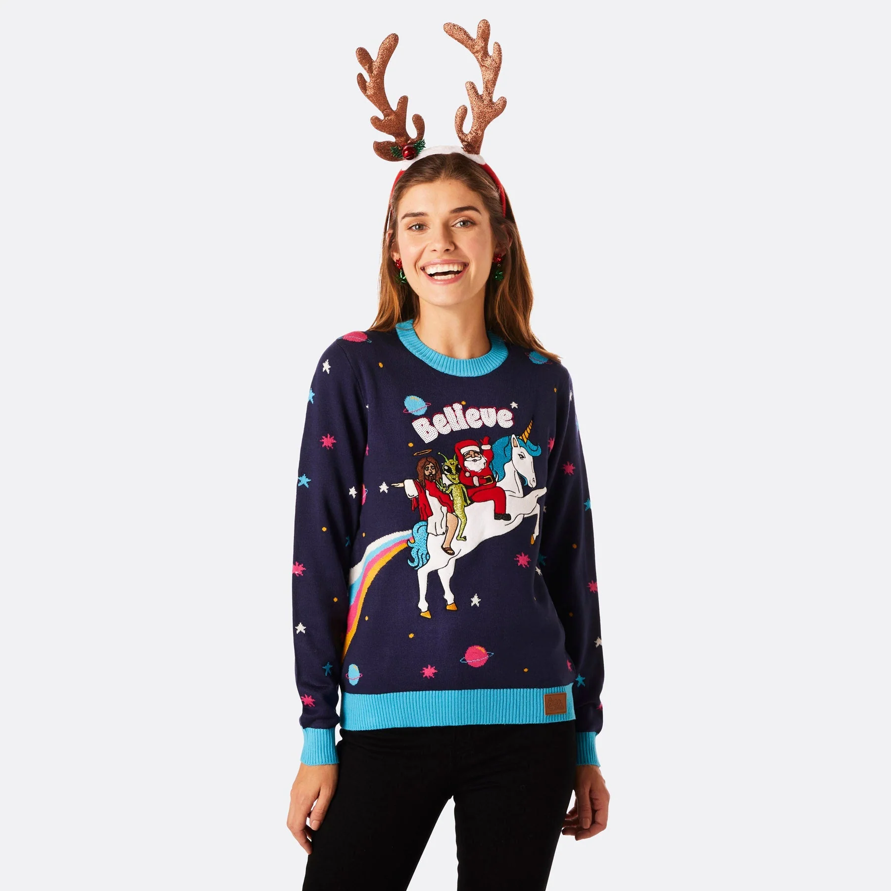Believe Weihnachtspullover Damen - Image 2