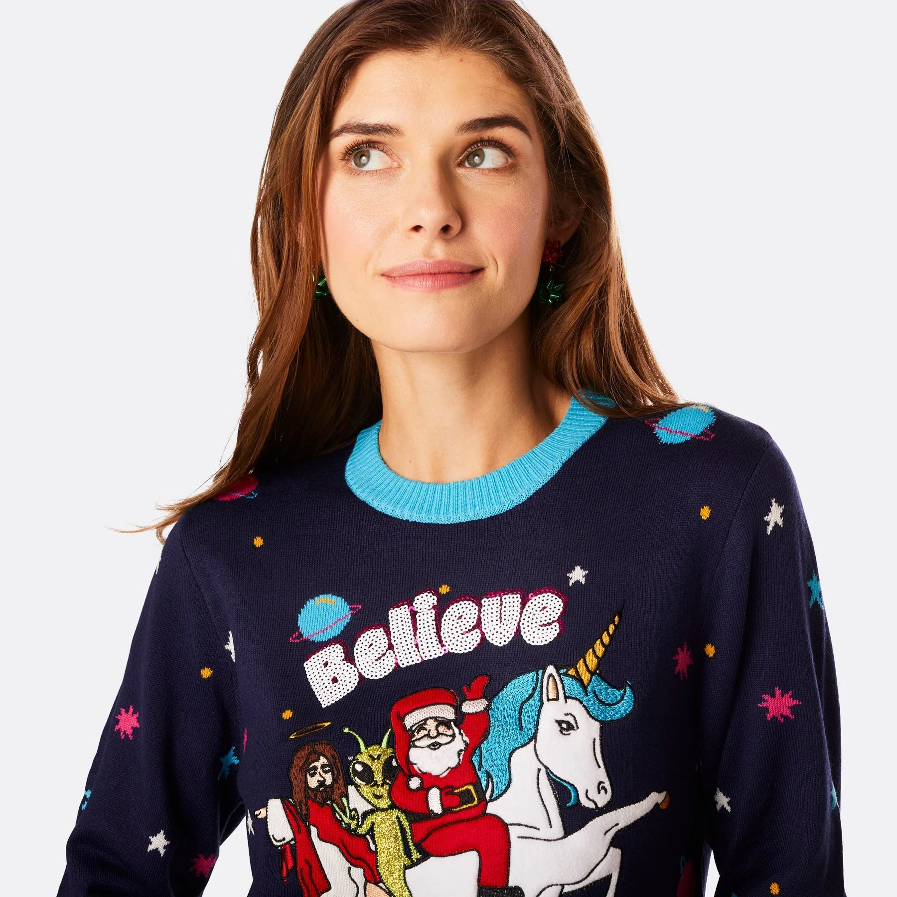 Believe Weihnachtspullover Damen - Image 3