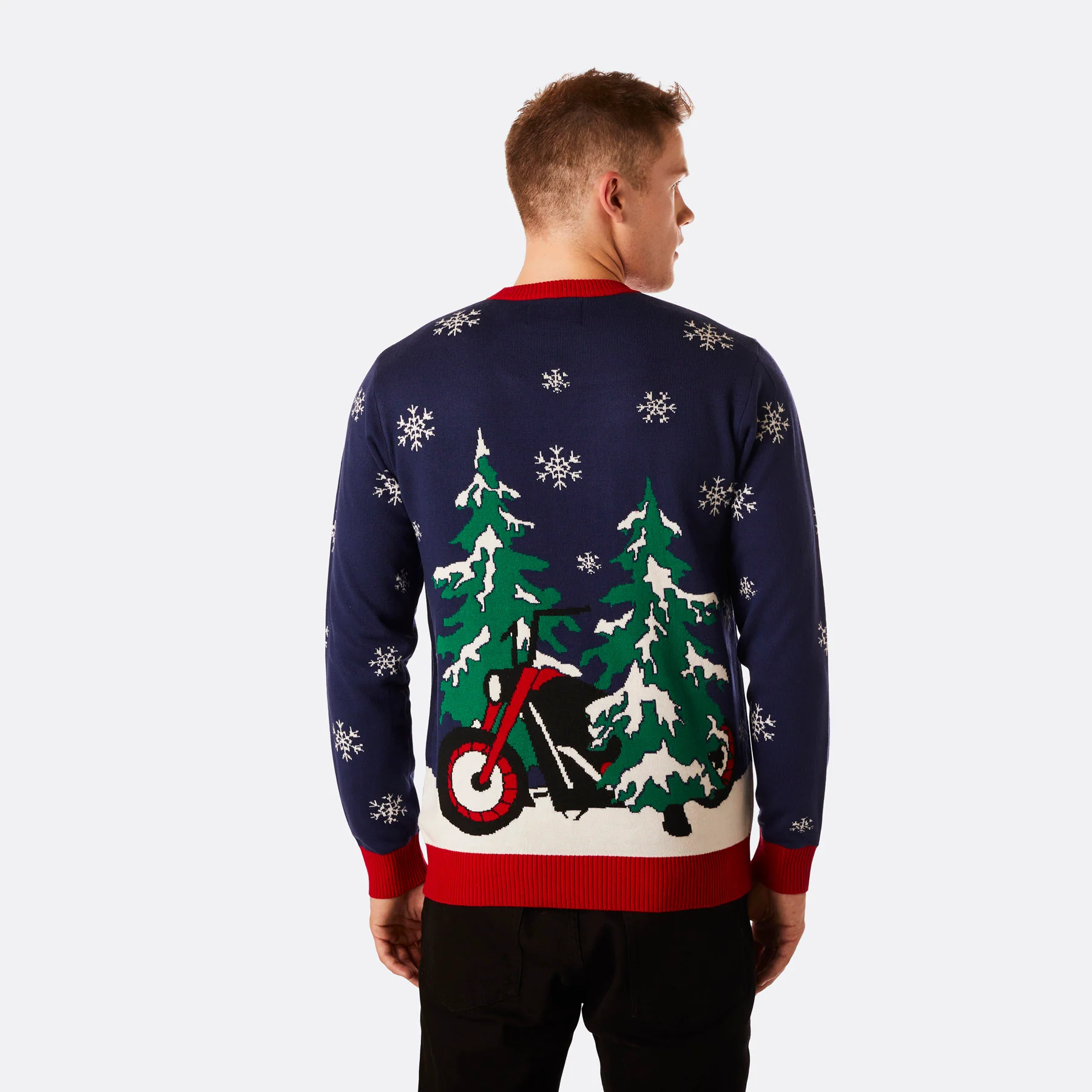 Biker Weihnachtspullover Herren - Image 4