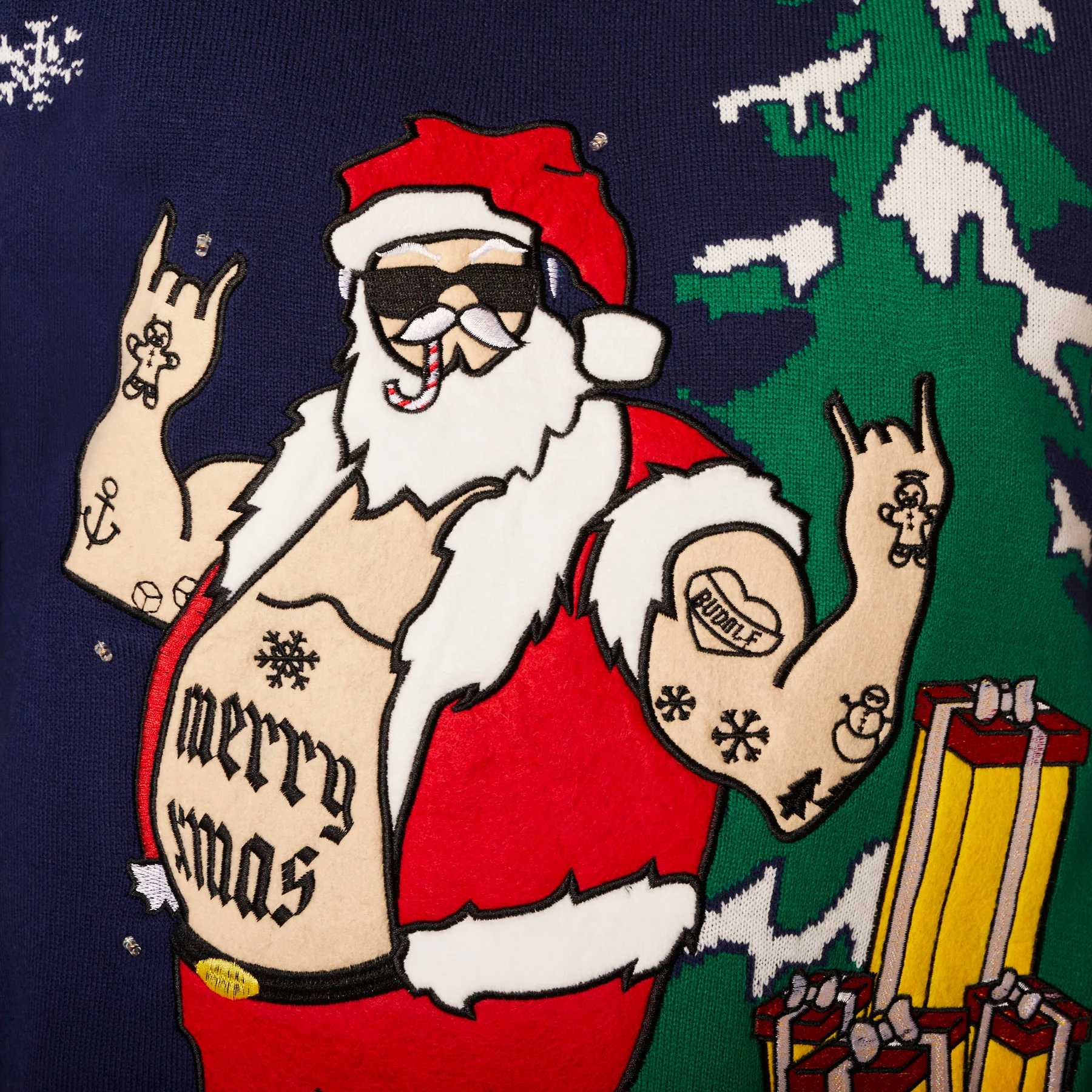 Biker Weihnachtspullover Herren - Image 6