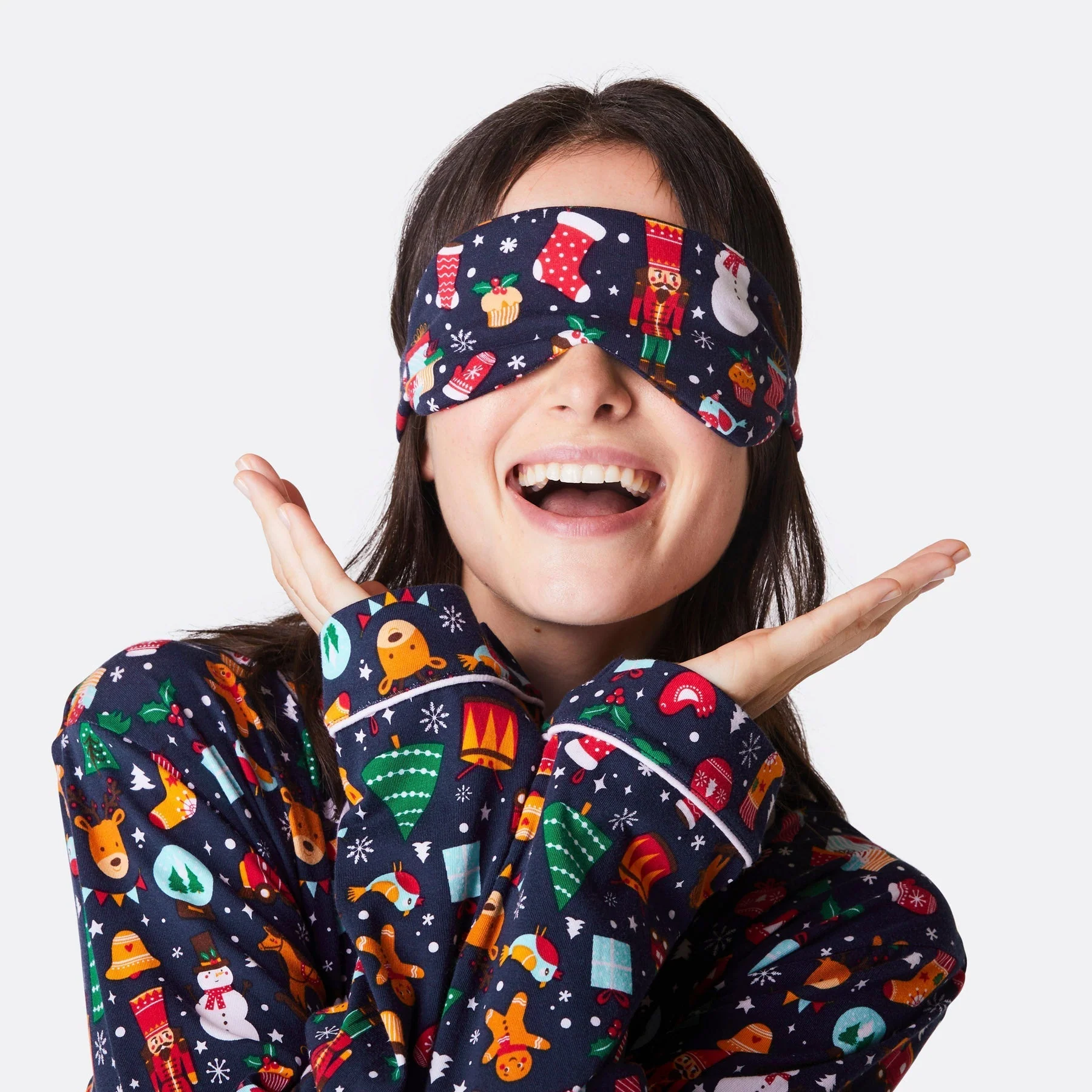 Blaue Weihnachtstraum Schlafmaske - Image 3