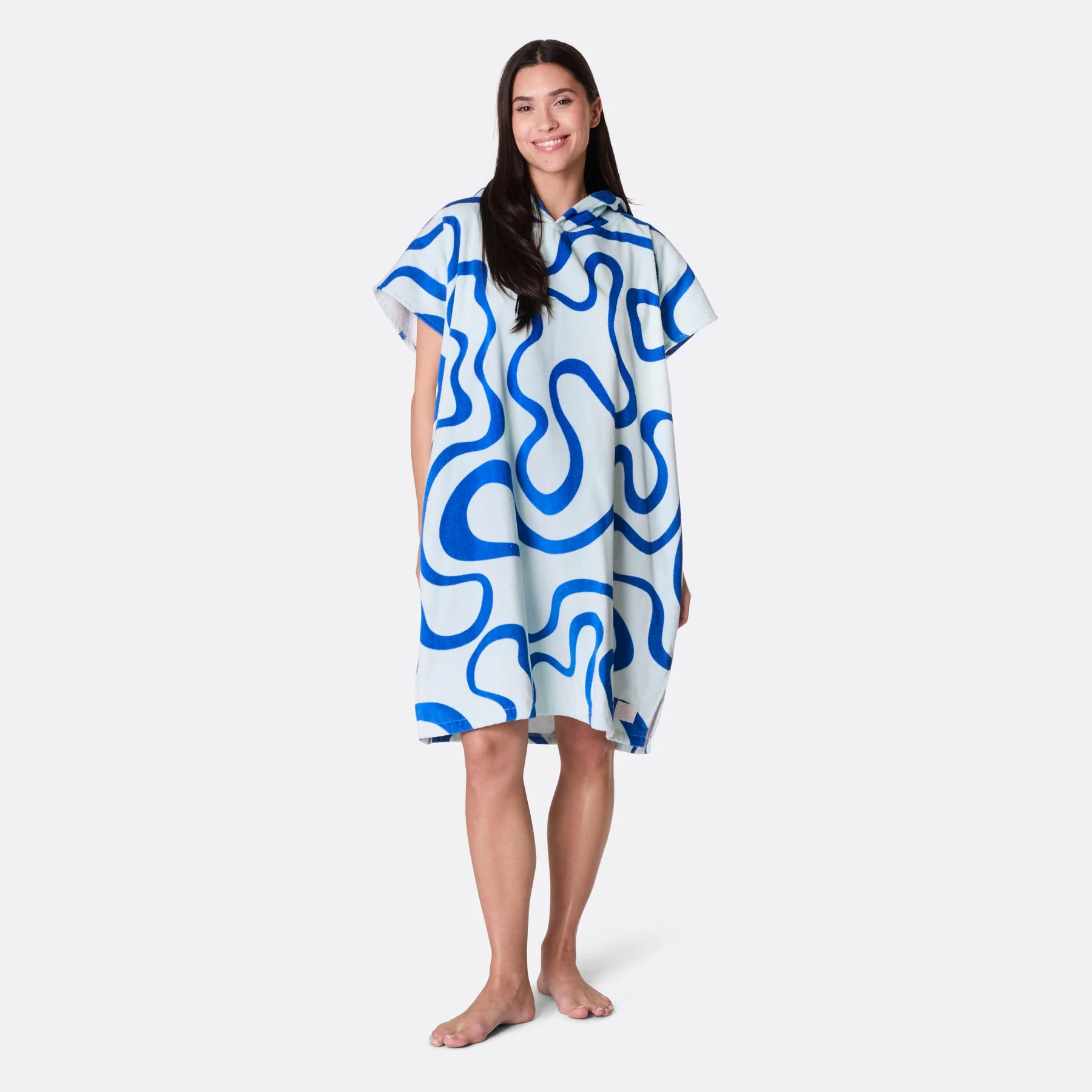 Blaue Wellen Badeponcho - Image 2