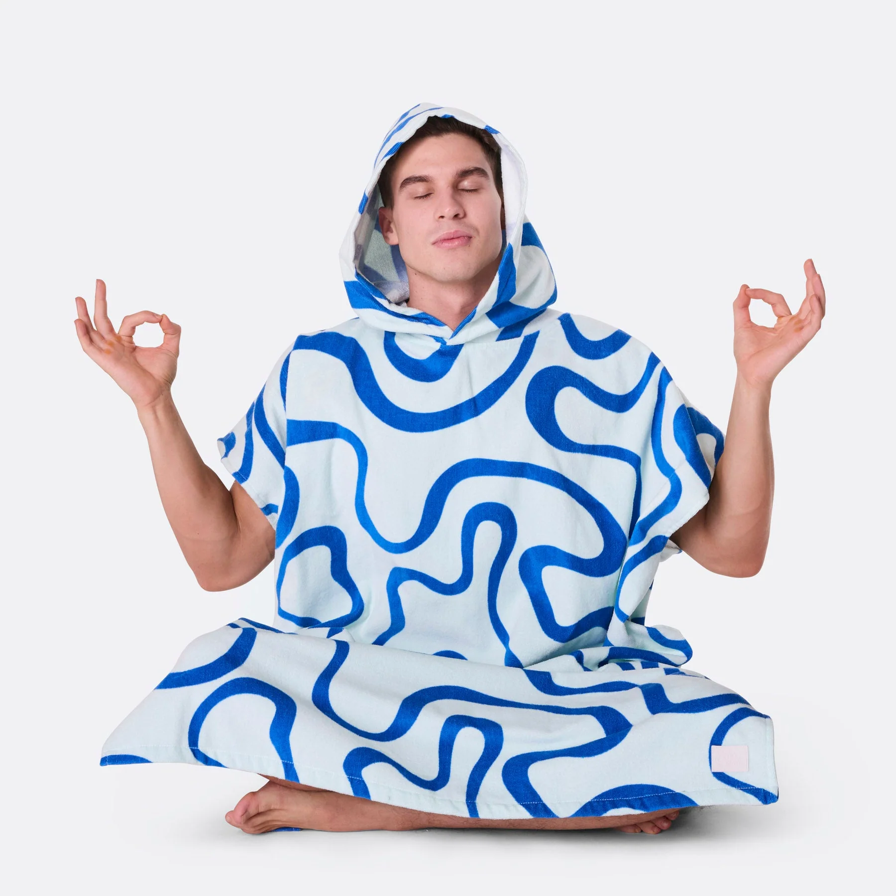 Blaue Wellen Badeponcho - Image 3