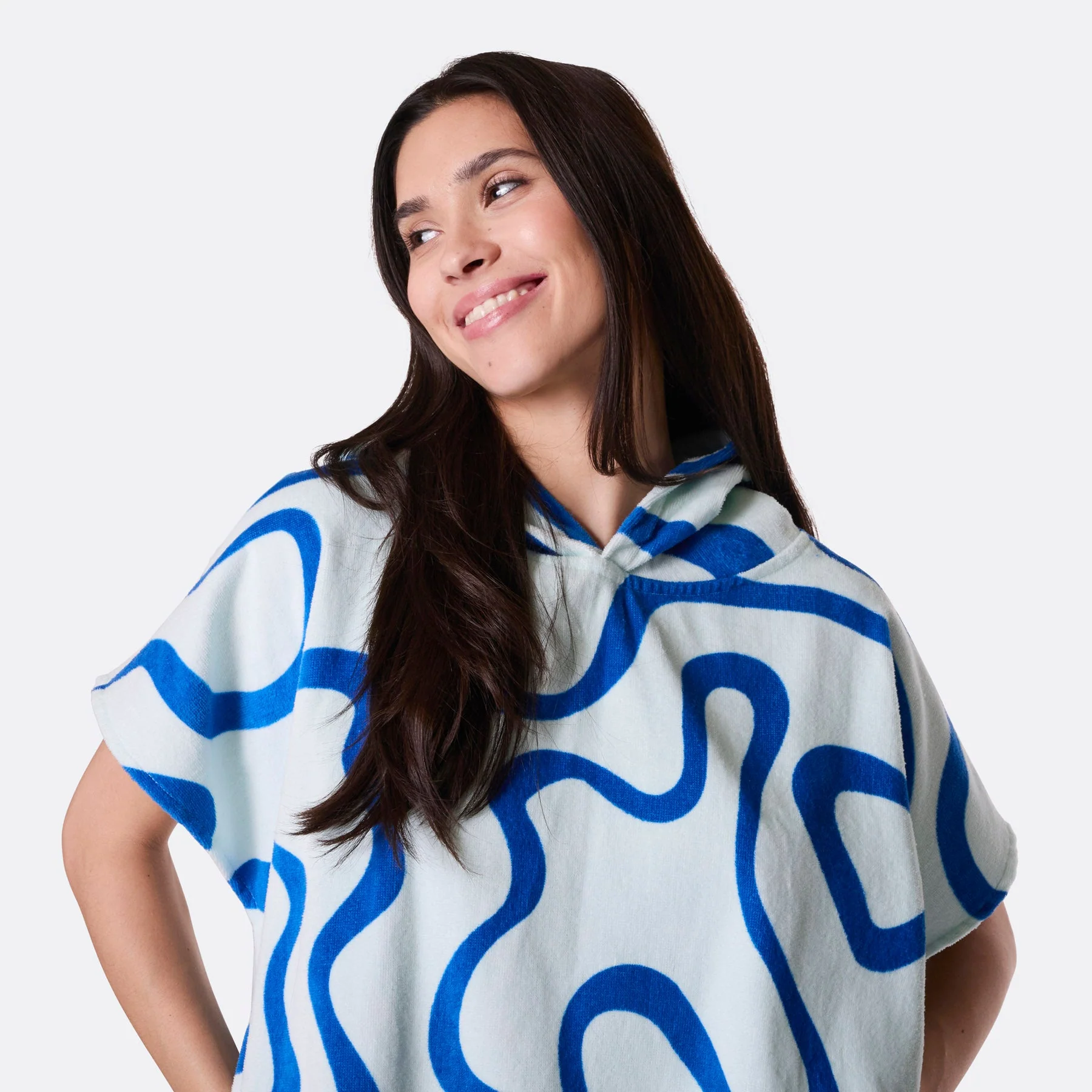 Blaue Wellen Badeponcho - Image 5