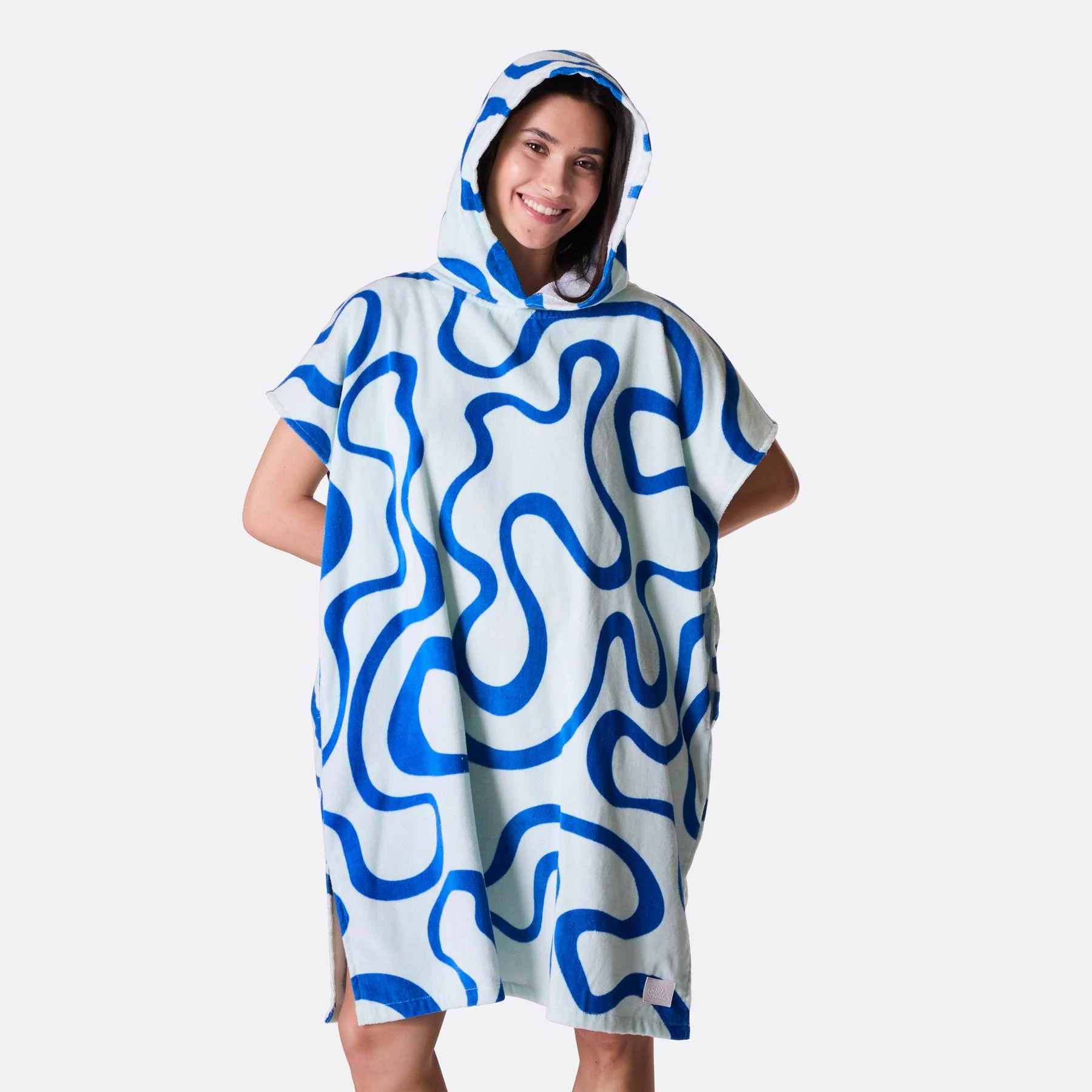 Blaue Wellen Badeponcho - Image 6