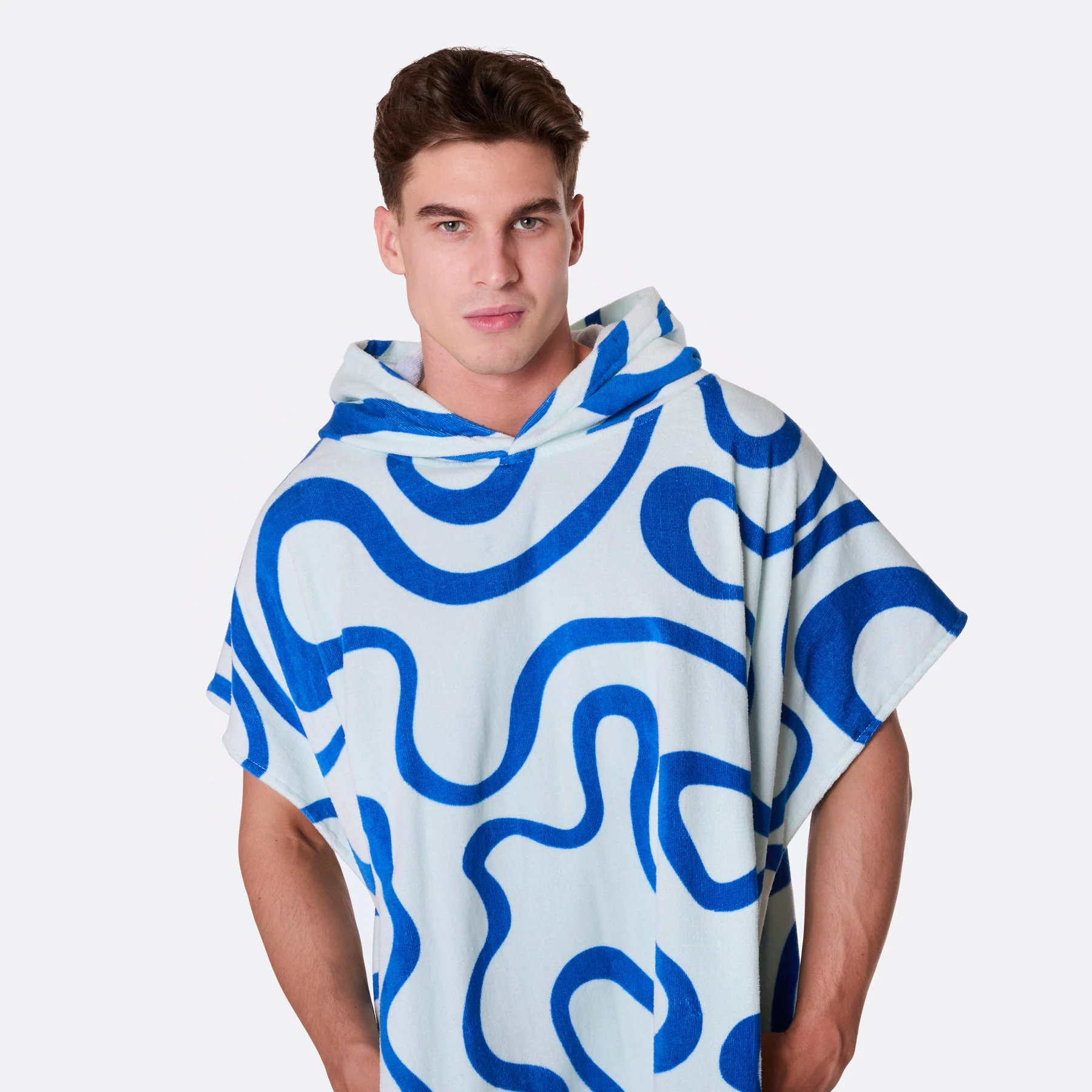 Blaue Wellen Badeponcho - Image 7