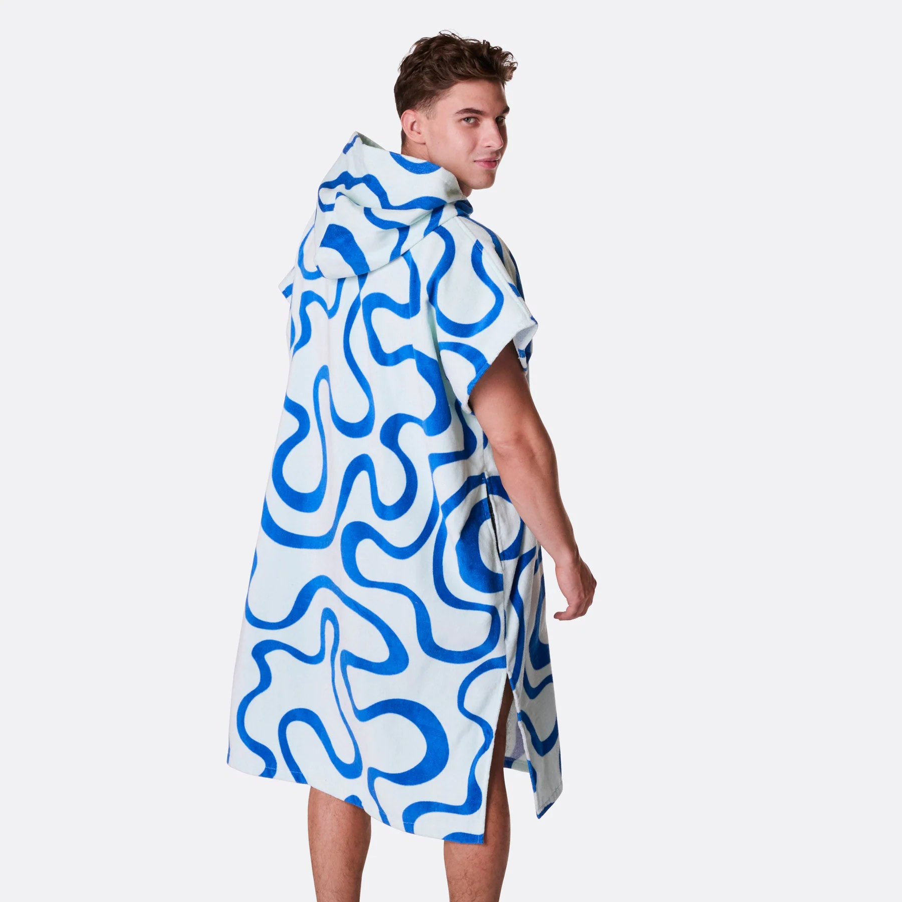 Blaue Wellen Badeponcho - Image 8