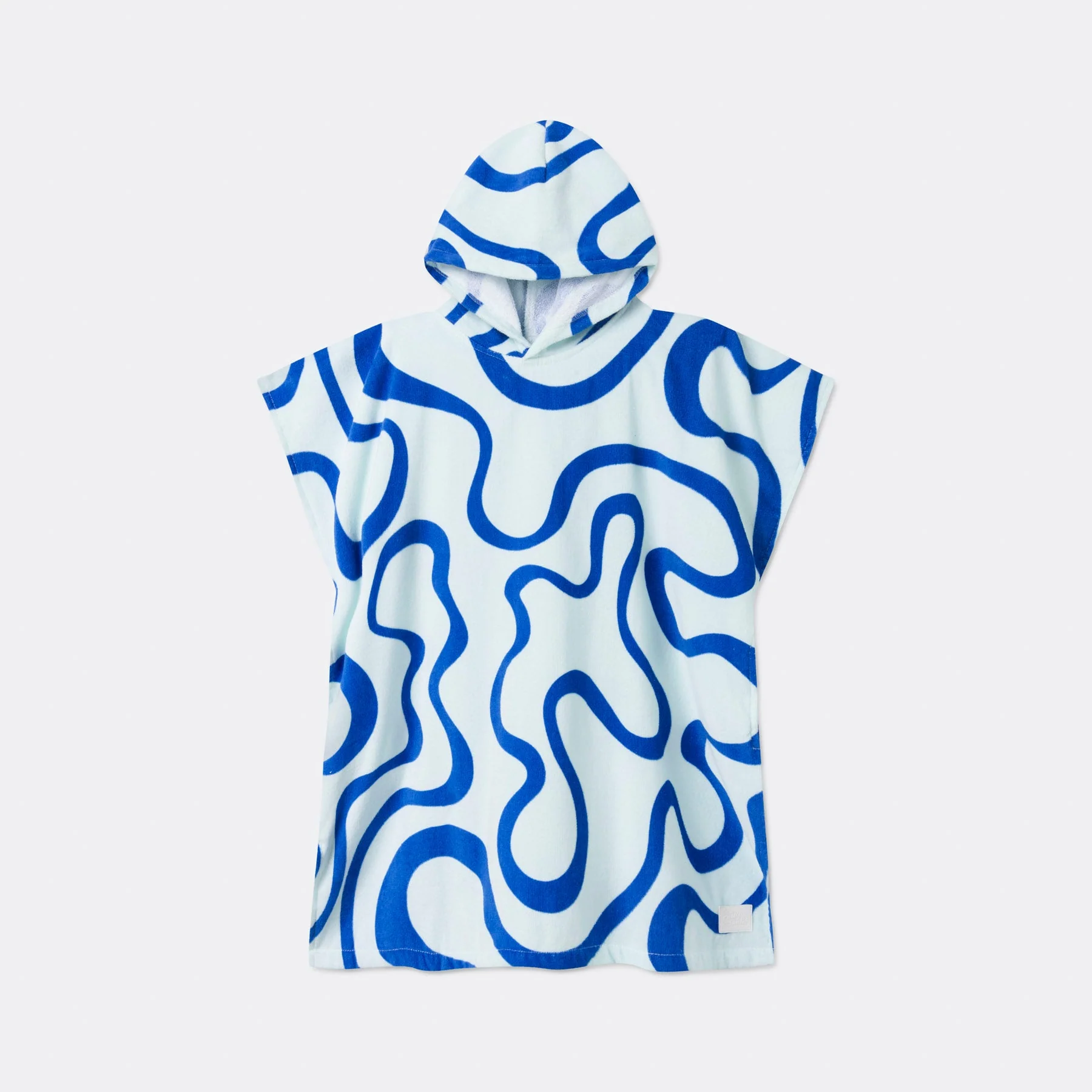 Blaue Wellen Badeponcho Kinder - Image 3