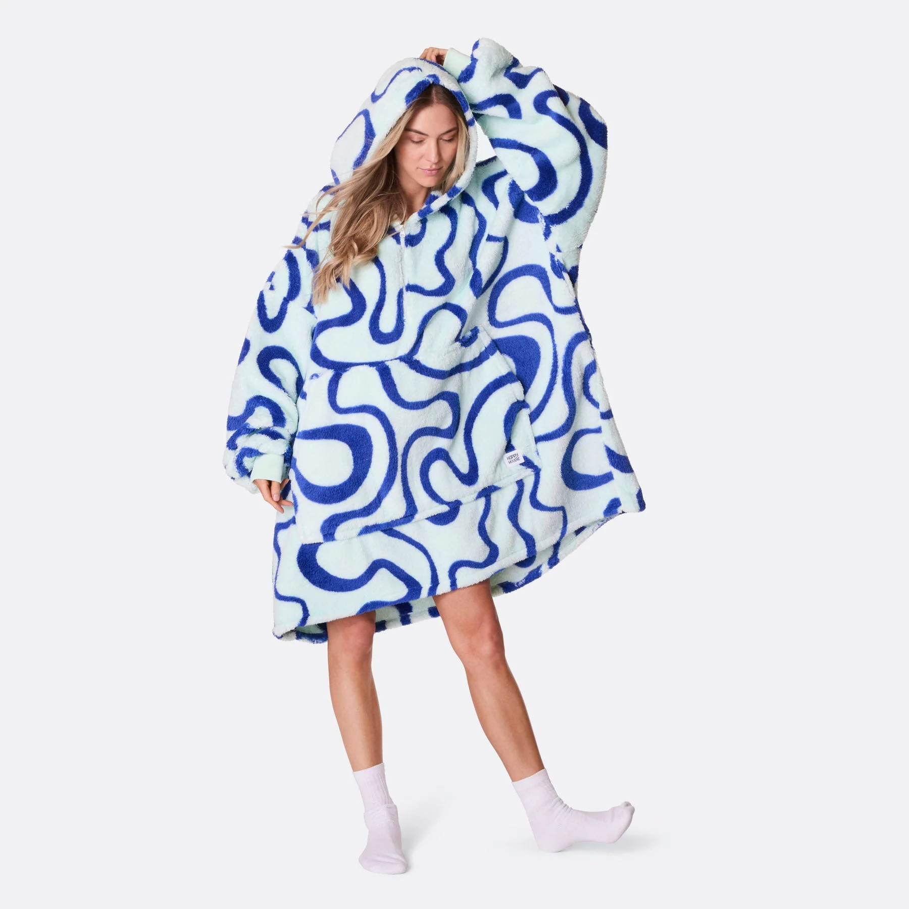 Blaue Wellen Teddy HappyHoodie