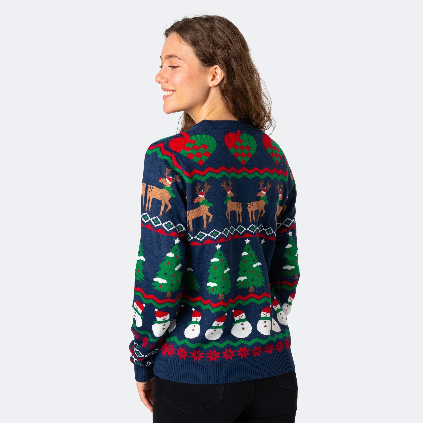 Blauer Ugly Christmas Sweater Damen - Image 3