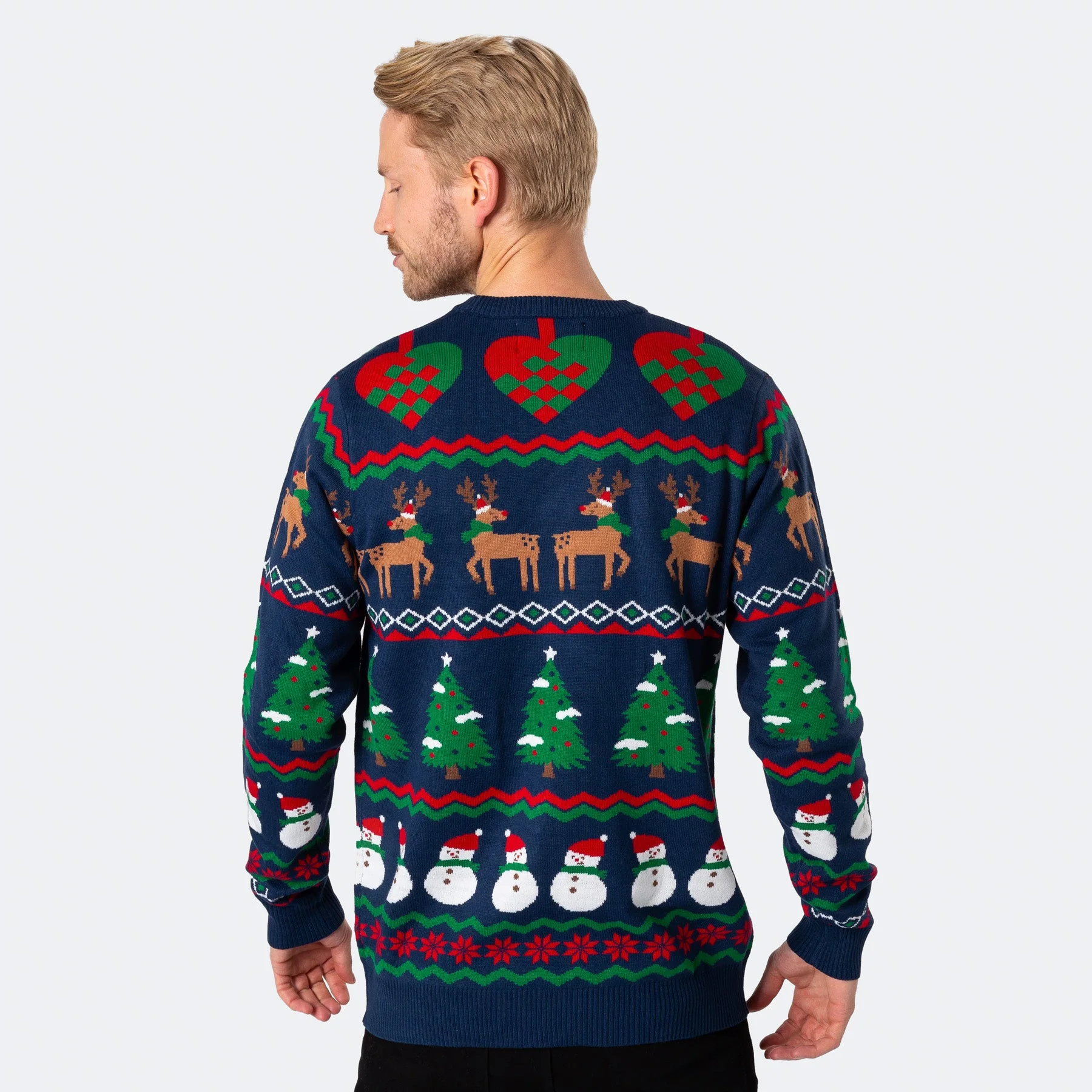 Blauer Ugly Christmas Sweater Herren - Image 3