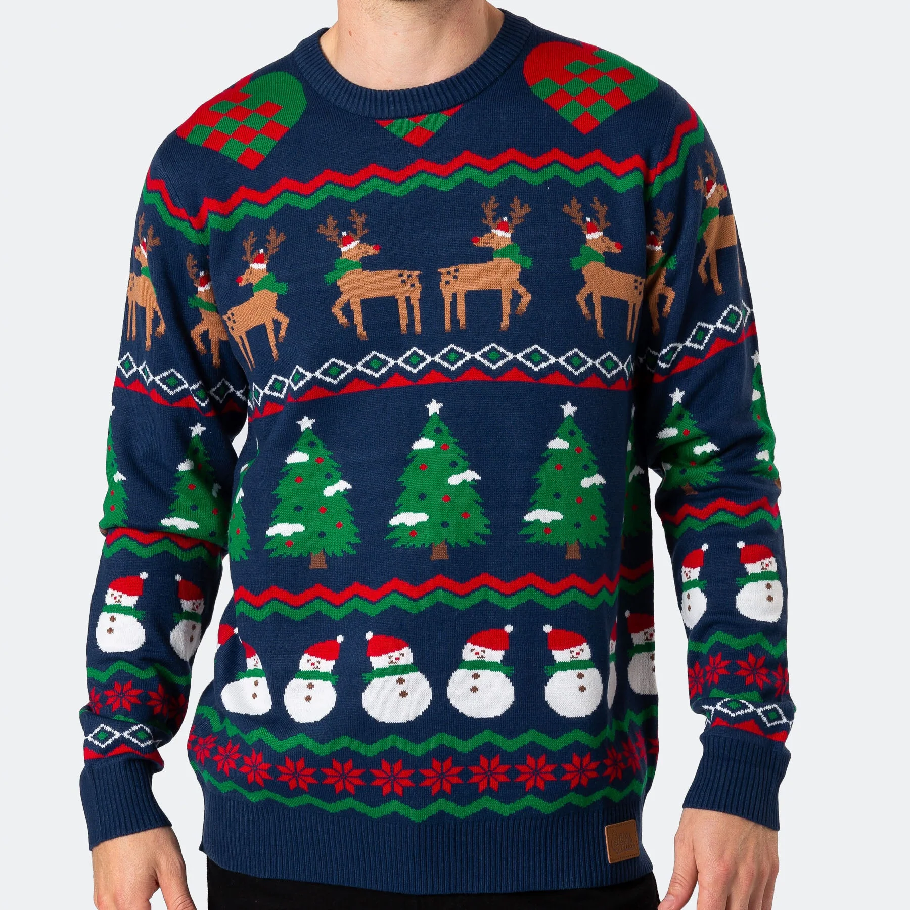 Blauer Ugly Christmas Sweater Herren - Image 6