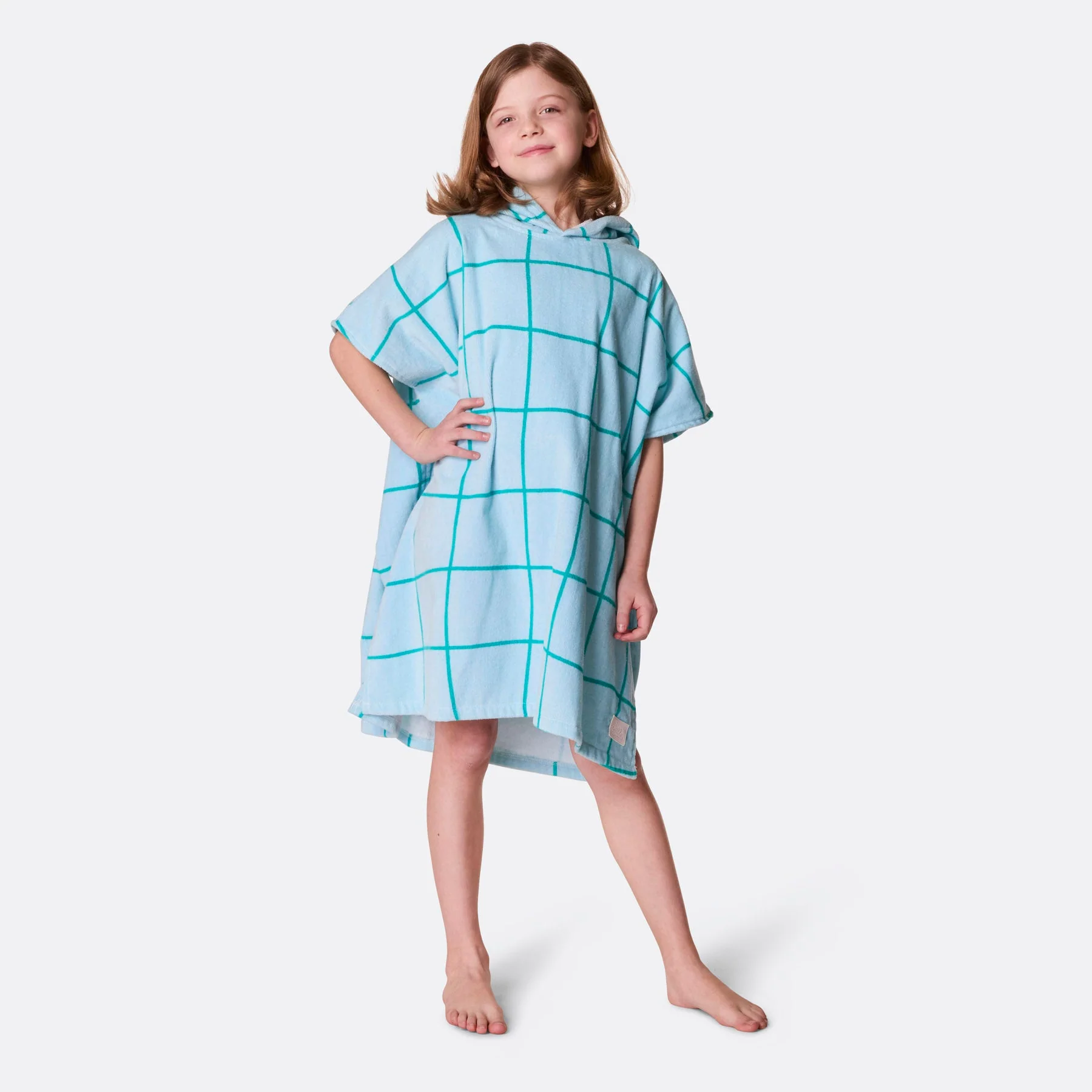 Blauer Pool Badeponcho Kinder
