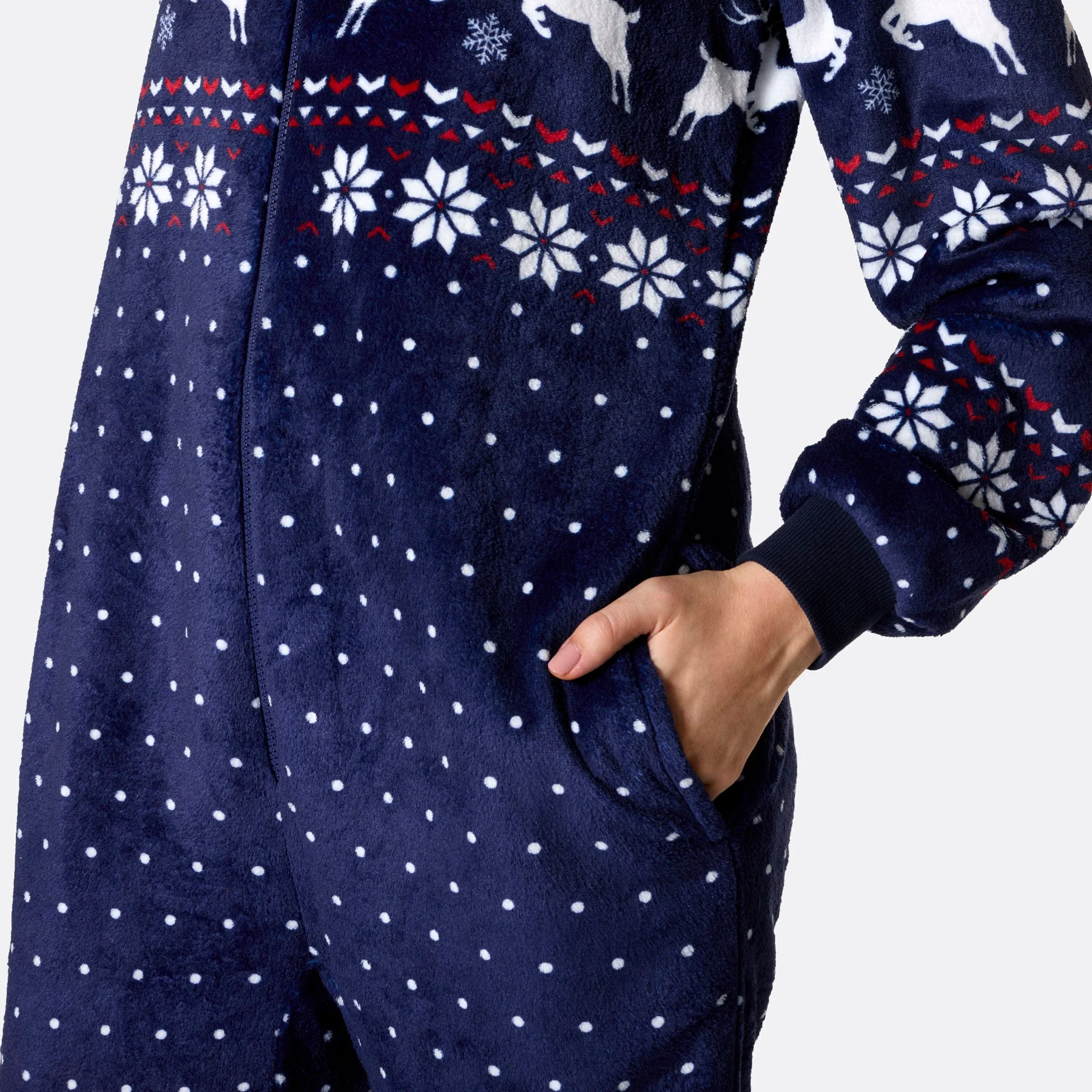 Blauer Weihnachts-Onesie Damen - Image 5