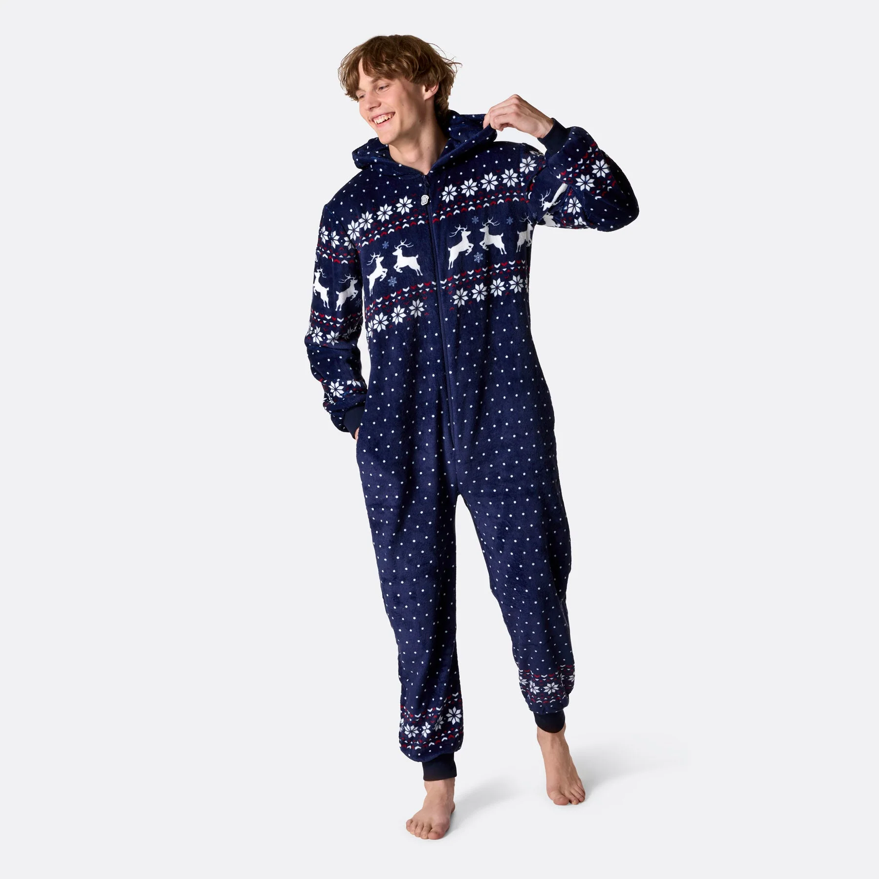 Blauer Weihnachts-Onesie Herren - Image 3