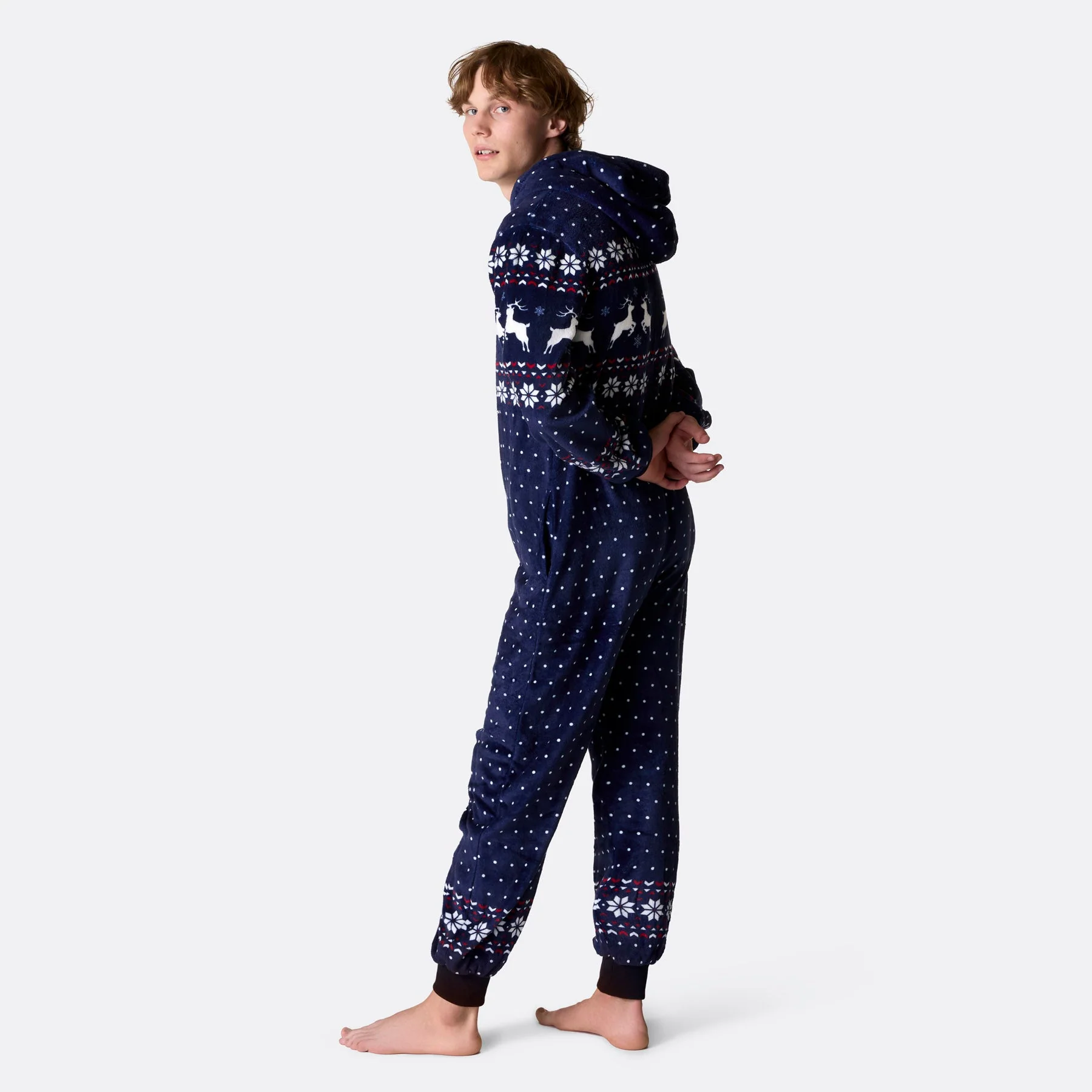 Blauer Weihnachts-Onesie Herren - Image 4