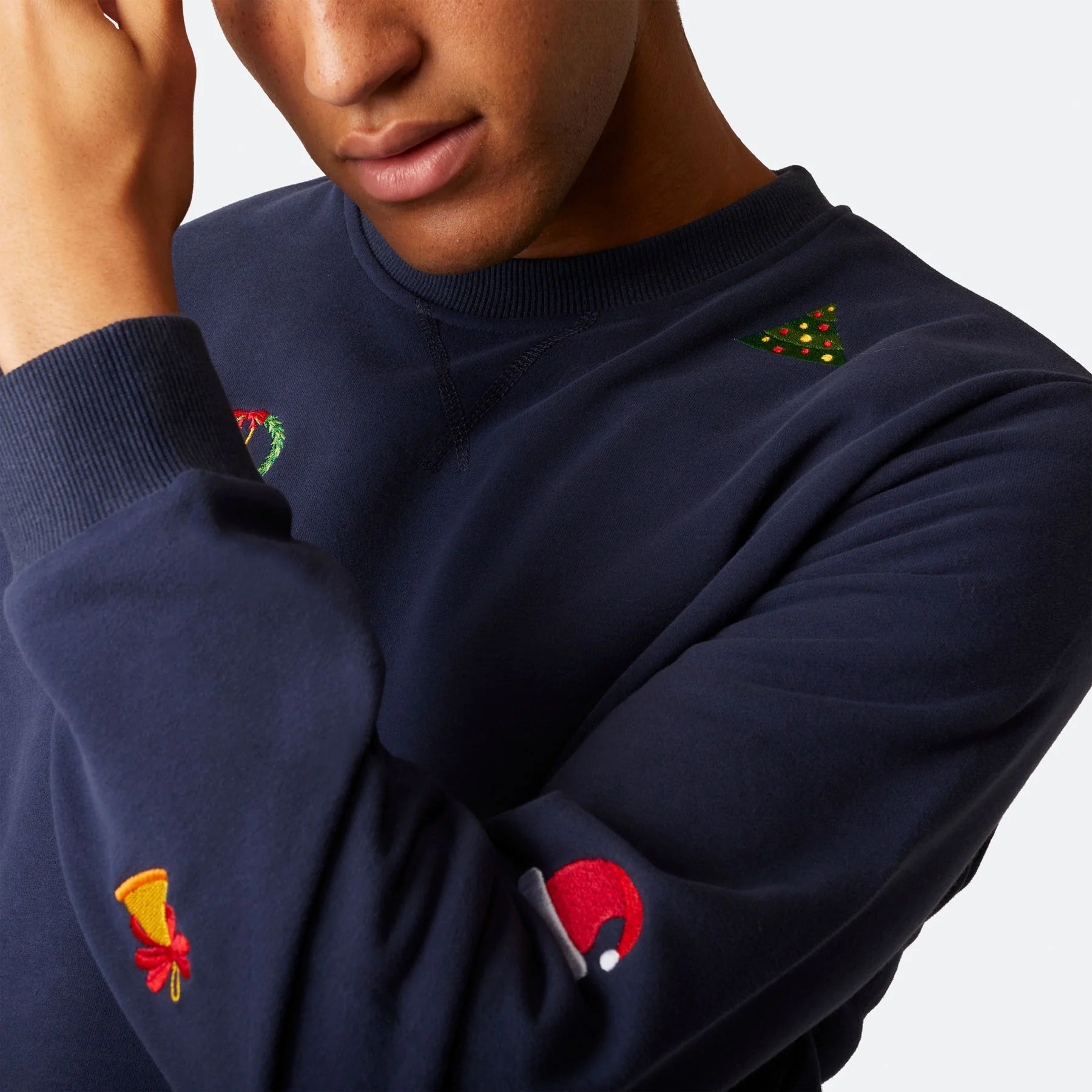 Blaues Weihnachts-Sweatshirt Herren - Image 3