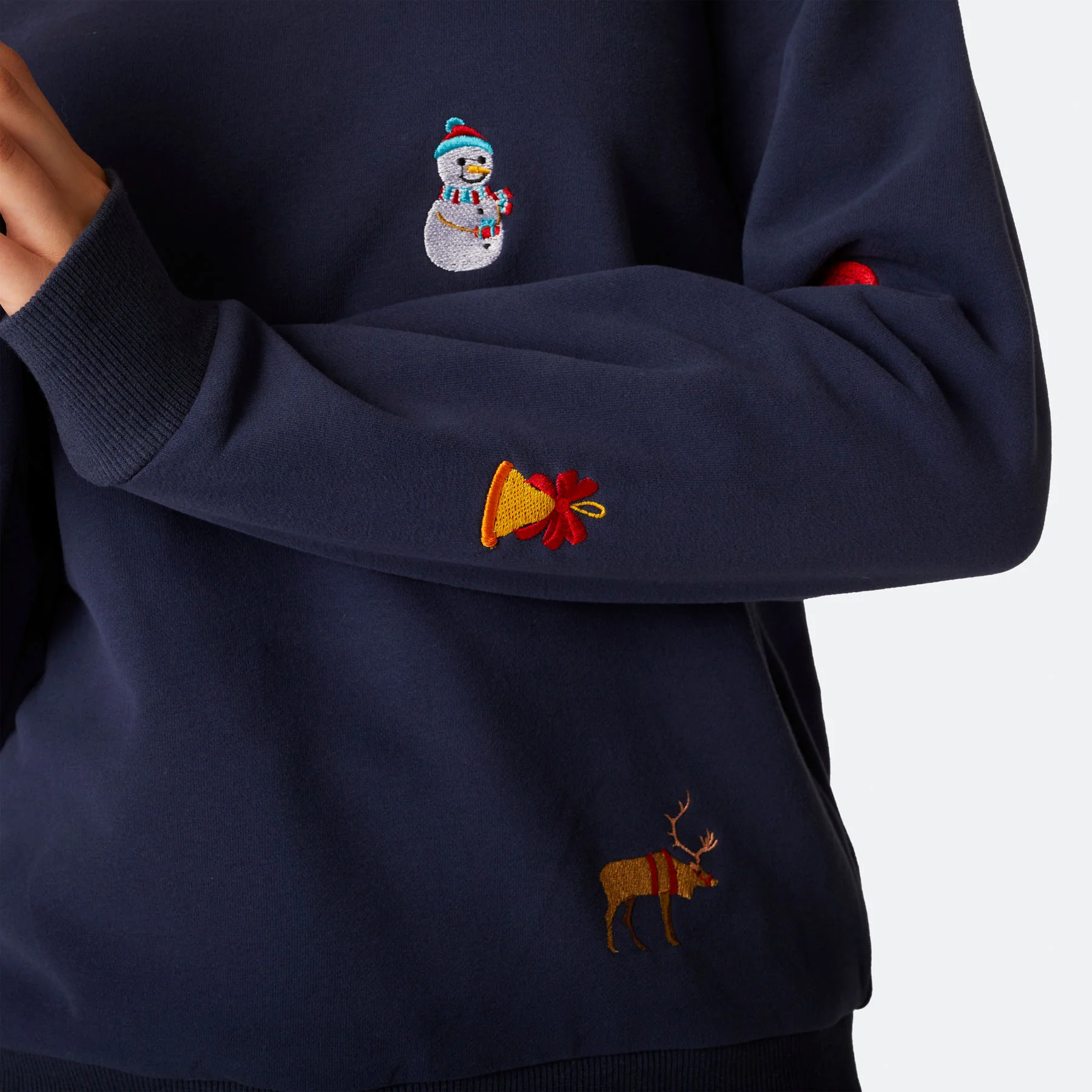 Blaues Weihnachts-Sweatshirt Herren - Image 4