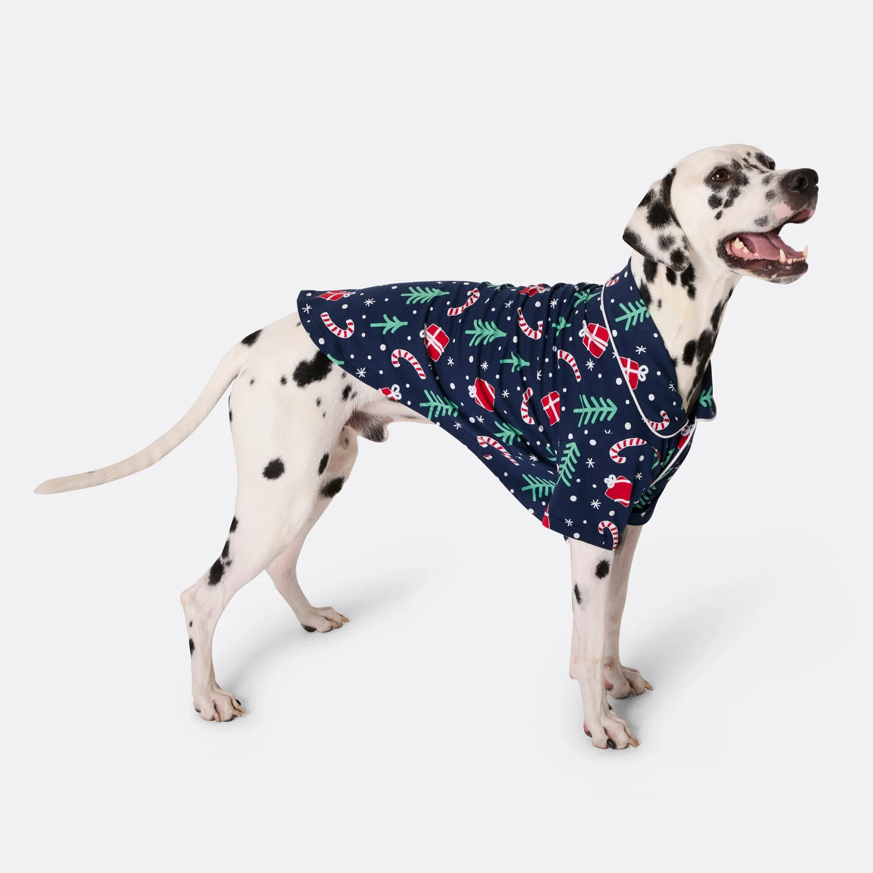 Blaues Weihnachtsmuster Weihnachtspyjama für Hunde - Image 2