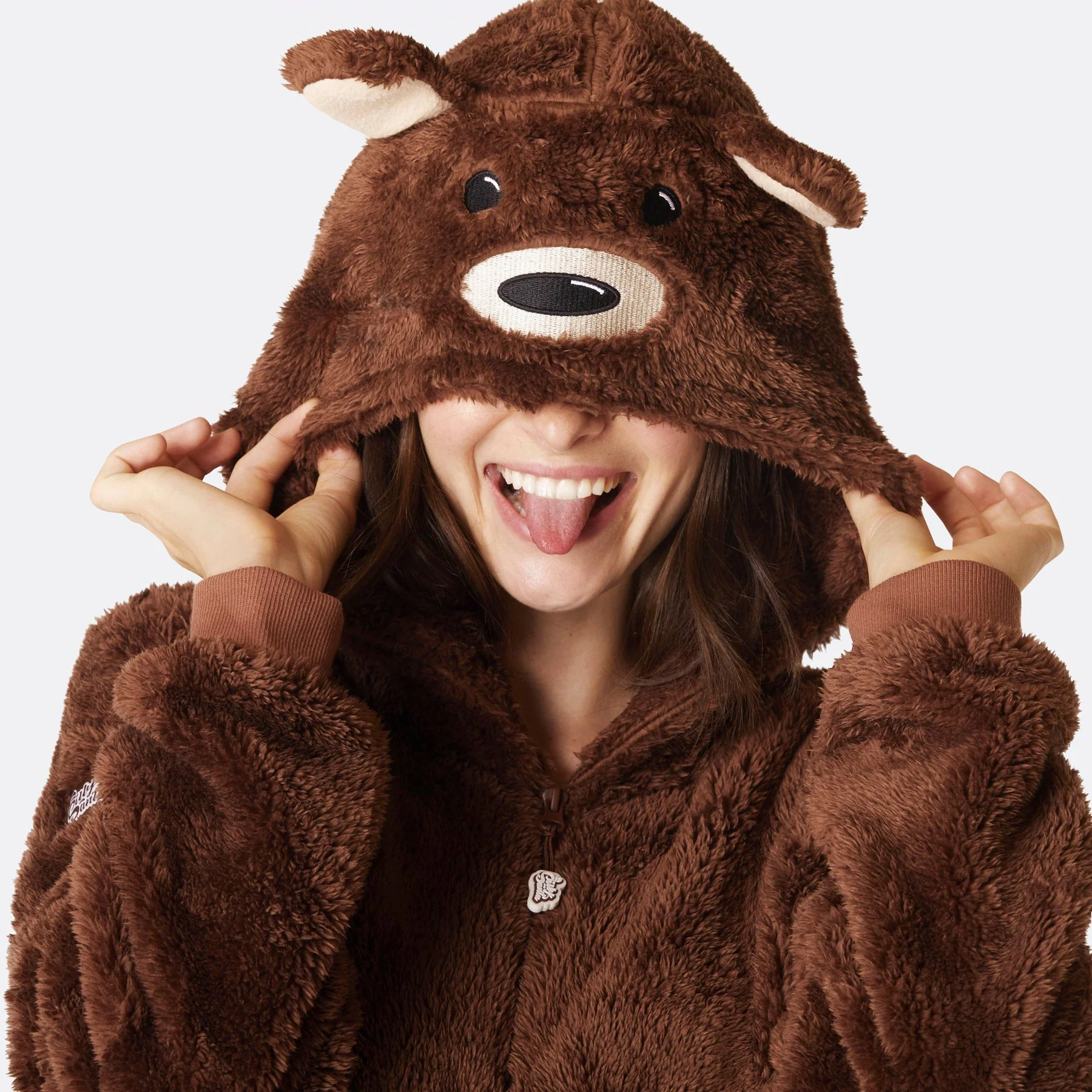 Brauner Teddybär Onesie Damen - Image 4