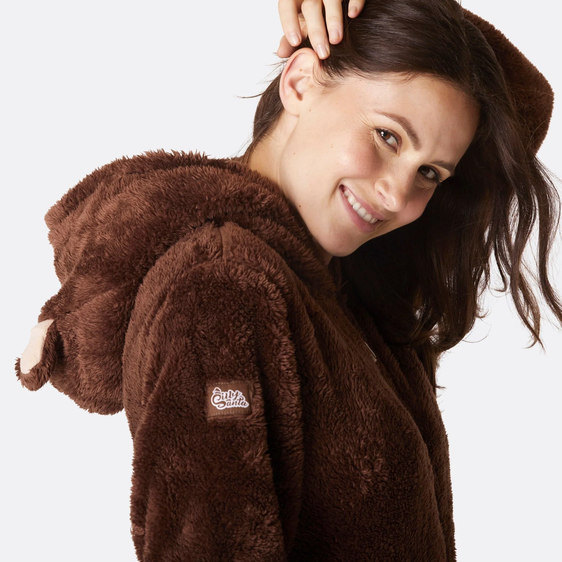 Brauner Teddybär Onesie Damen - Image 5