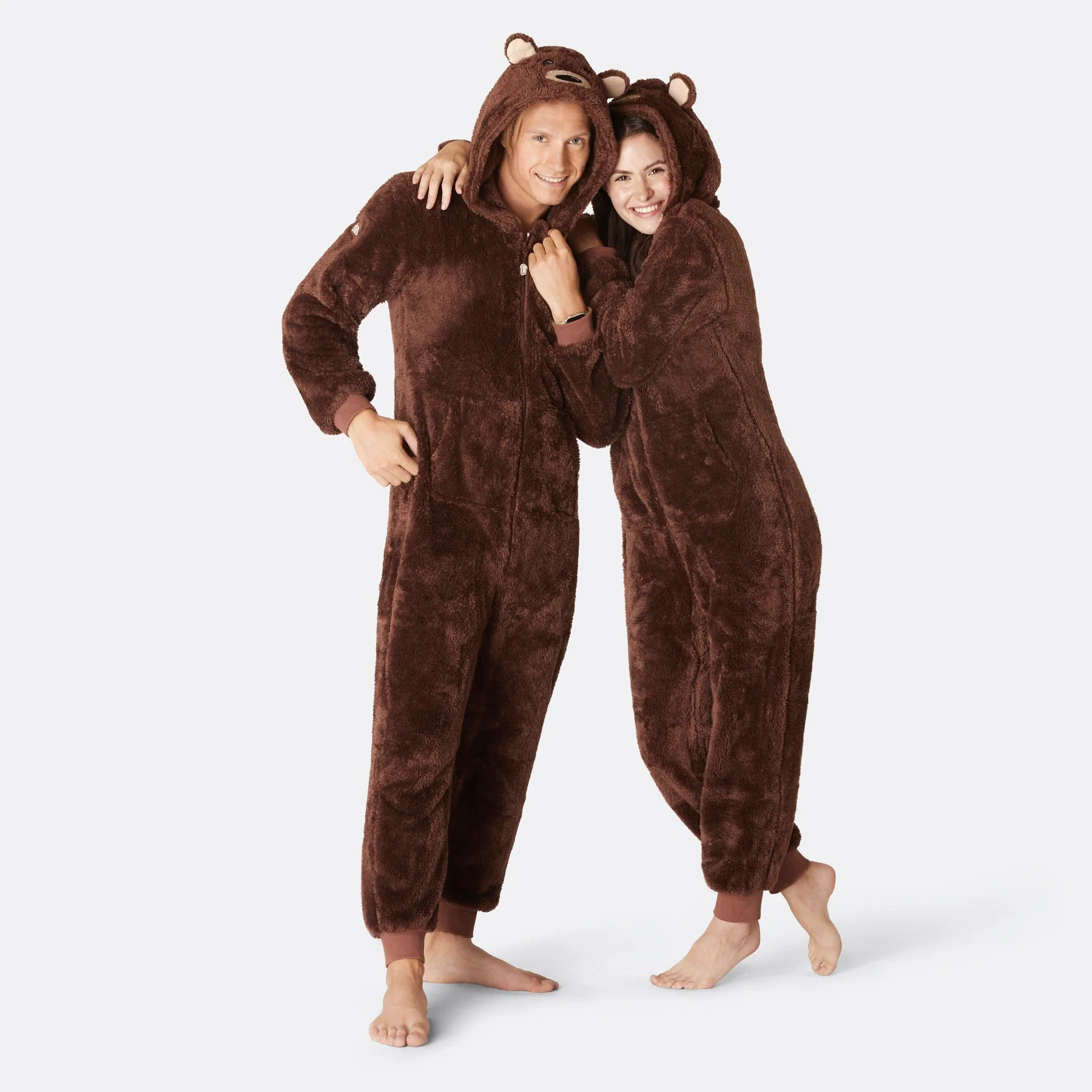 Brauner Teddybär Onesie Herren - Image 3