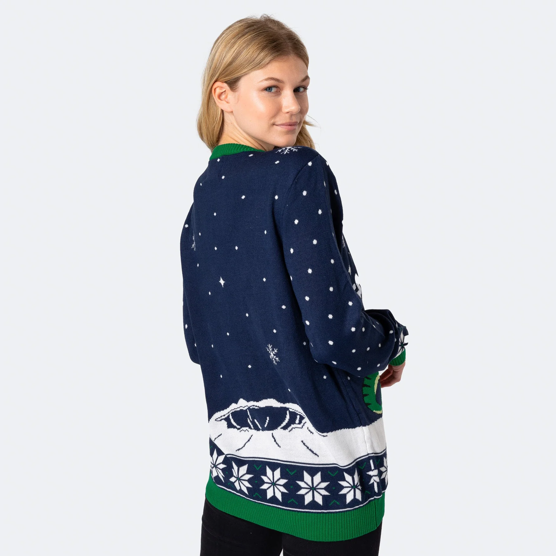 Dinosaurier Weihnachtspullover Damen - Image 3