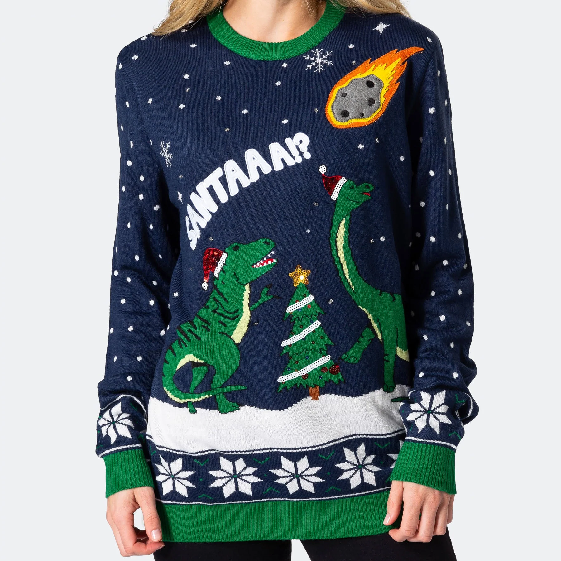 Dinosaurier Weihnachtspullover Damen - Image 6
