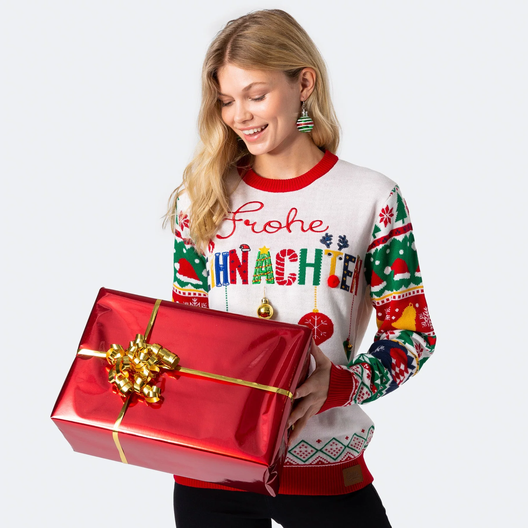 Frohe Weihnachten Weihnachtspullover Damen - Image 2