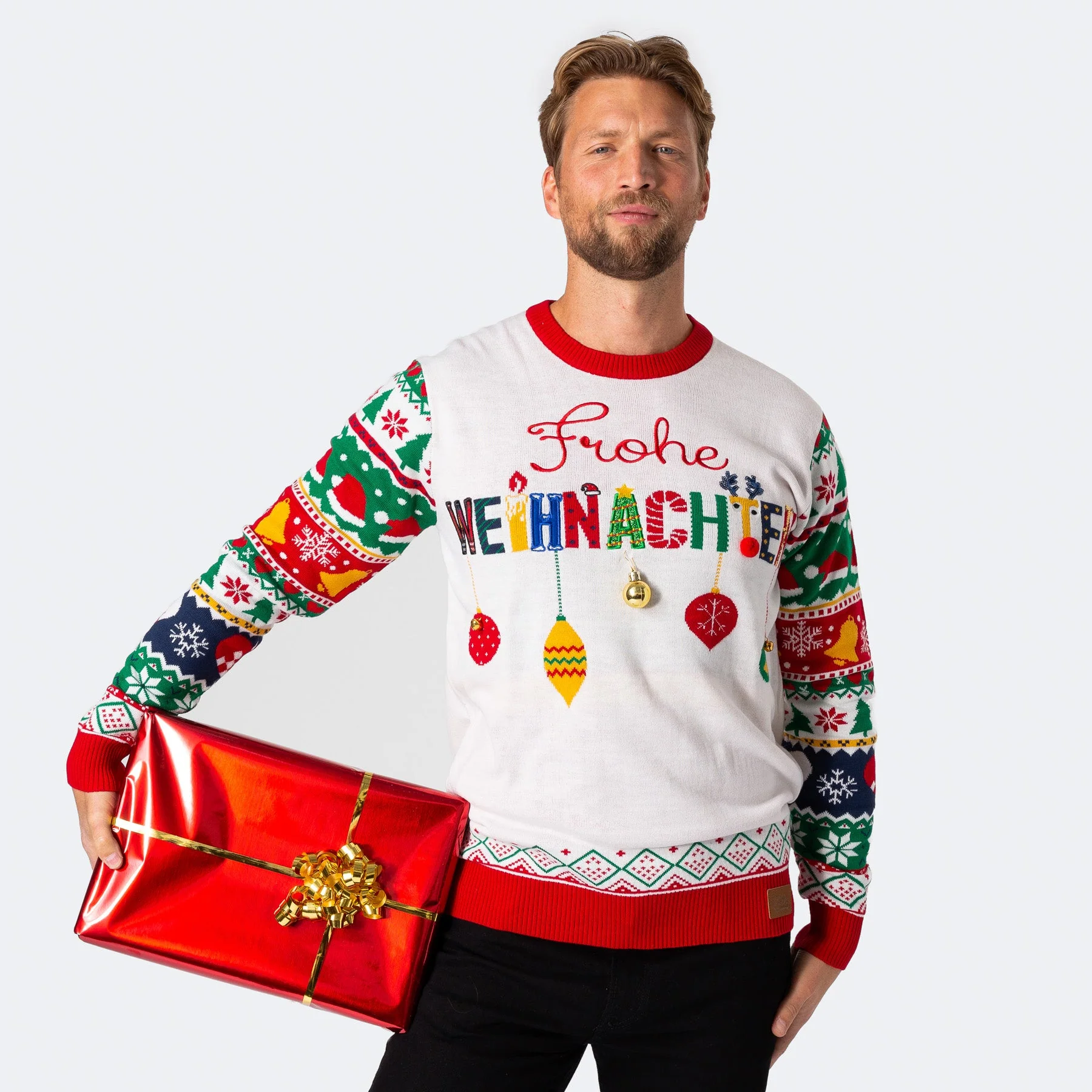 Frohe Weihnachten Weihnachtspullover Herren - Image 2