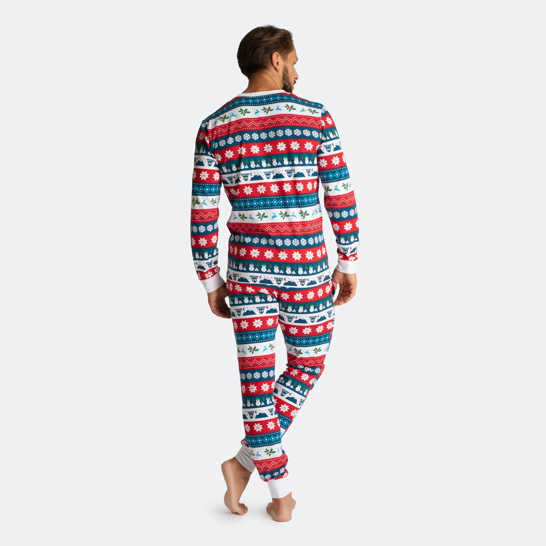 Gestreifter Weihnachtspyjama Herren - Image 3