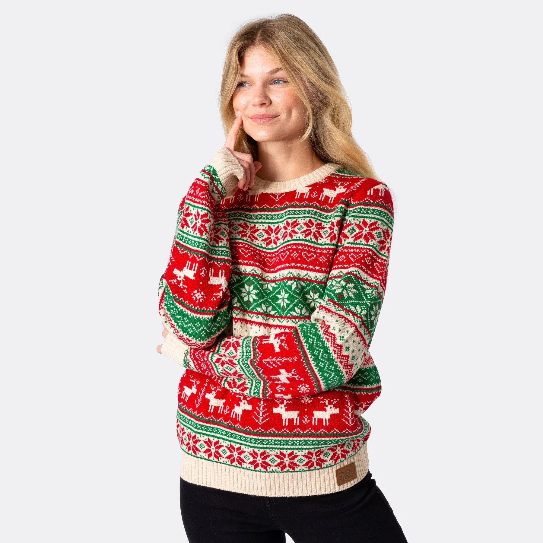 Gestrickter Weihnachtspullover Damen - Image 2