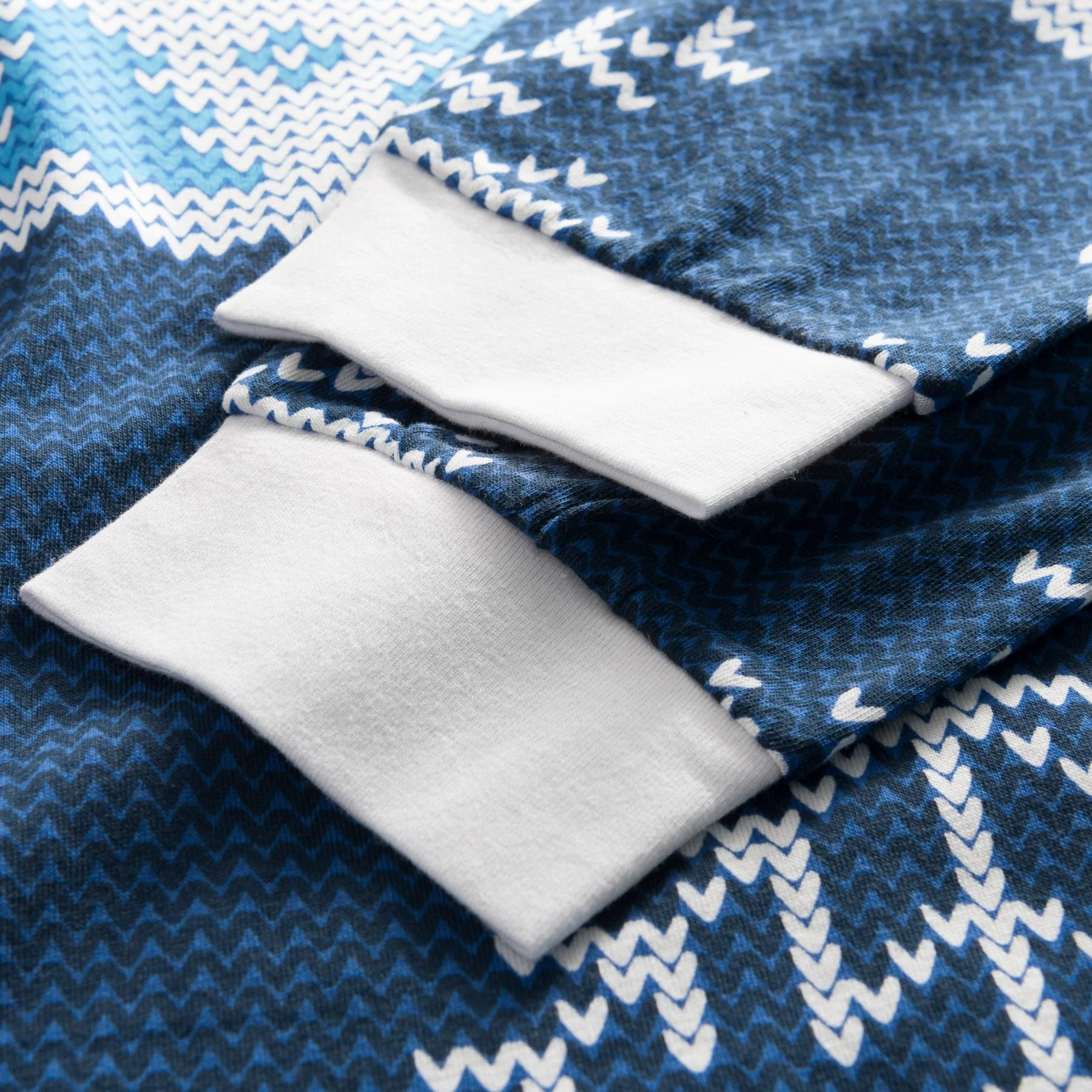 Blauer Strickmuster Pyjama Kinder - Image 7