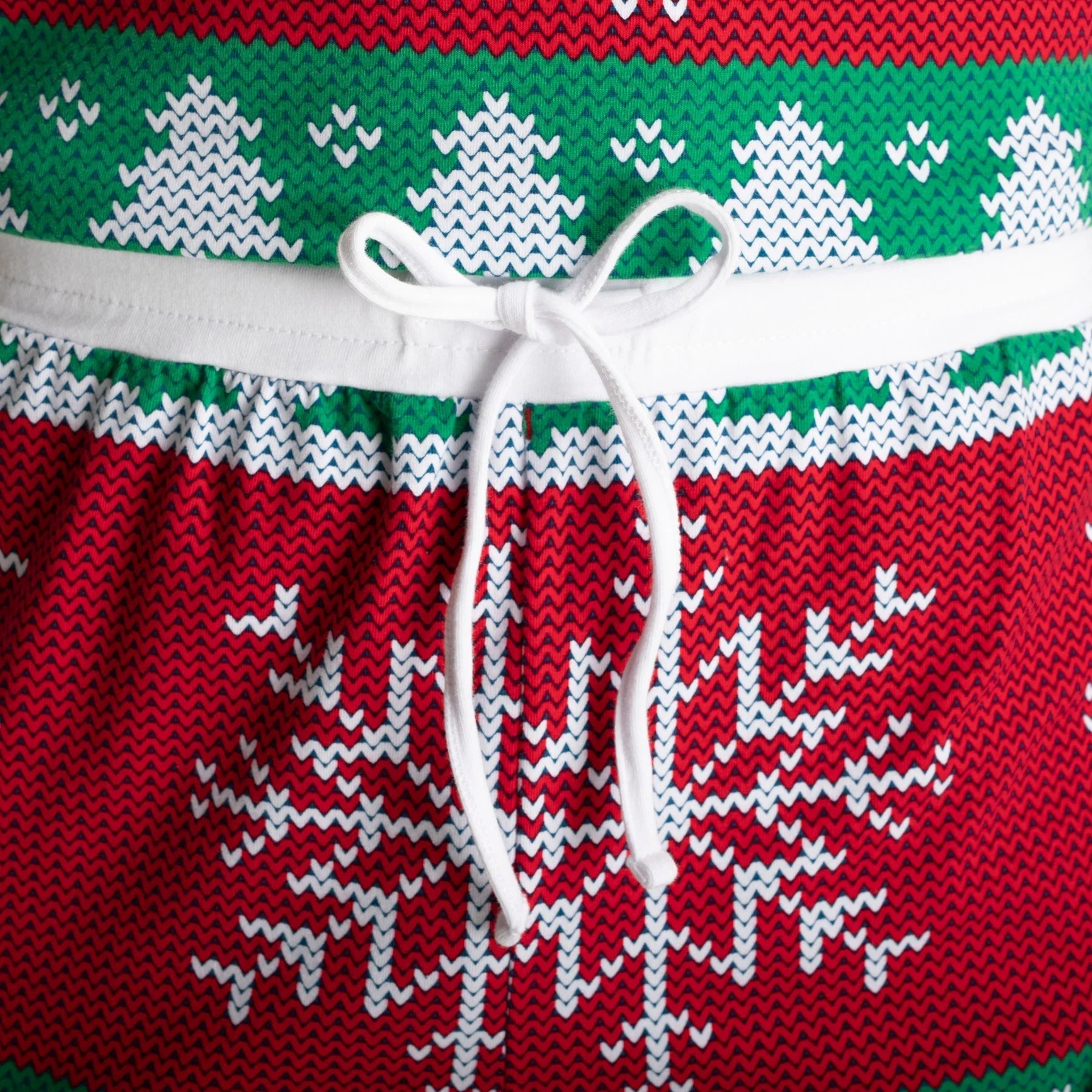 Roter Strickmuster Weihnachtspyjama Kinder - Image 6