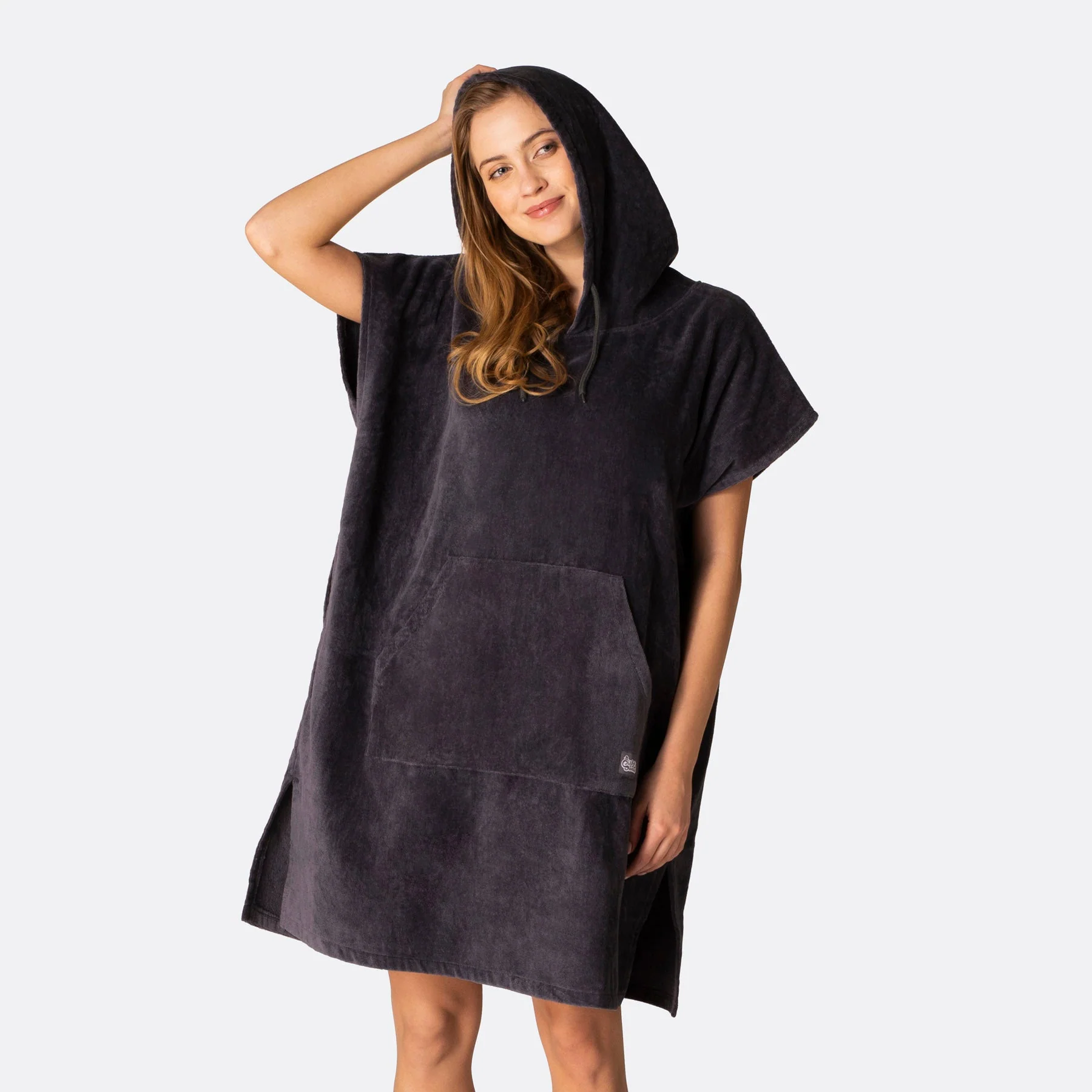 Dunkelgrauer Badeponcho - Image 5