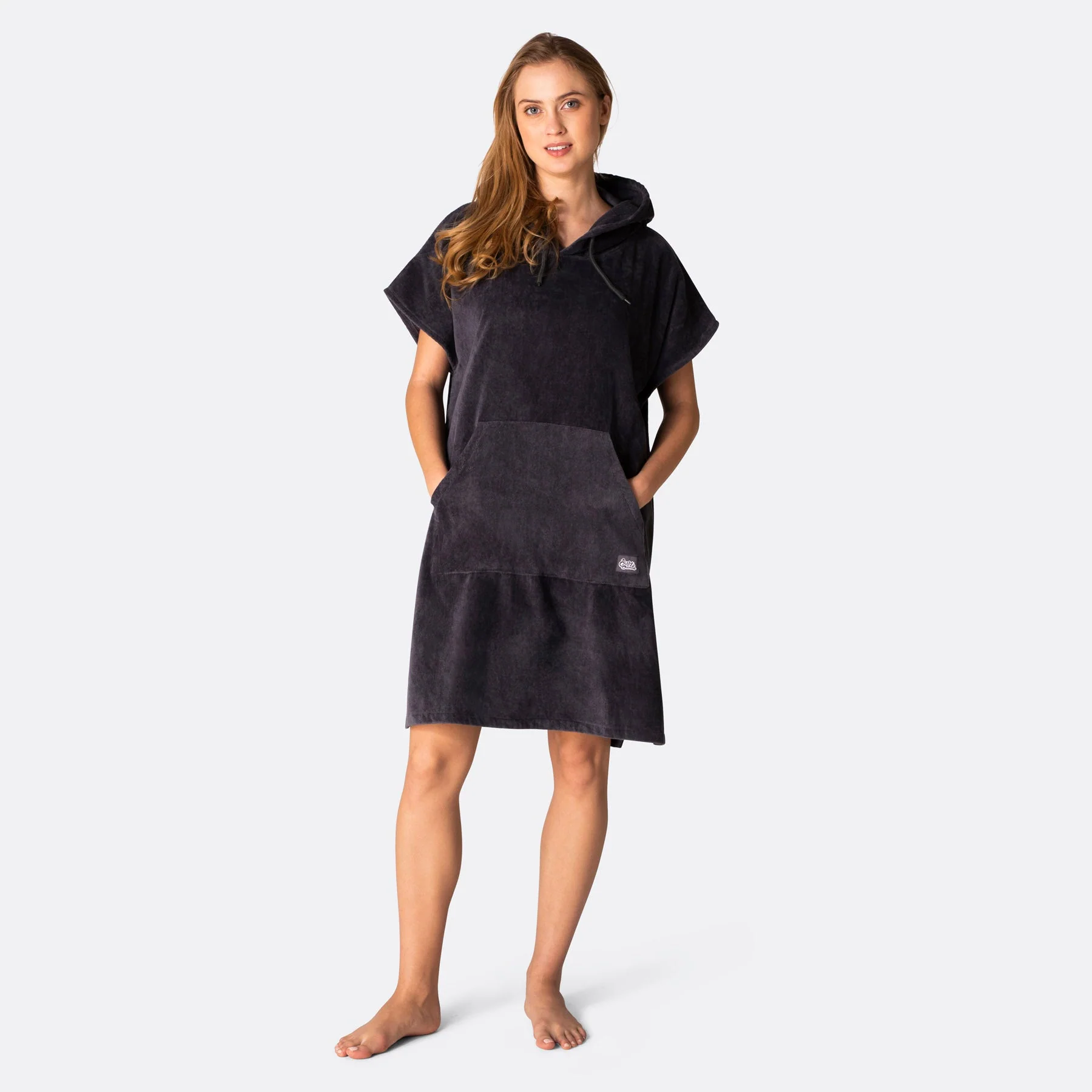 Dunkelgrauer Badeponcho - Image 6