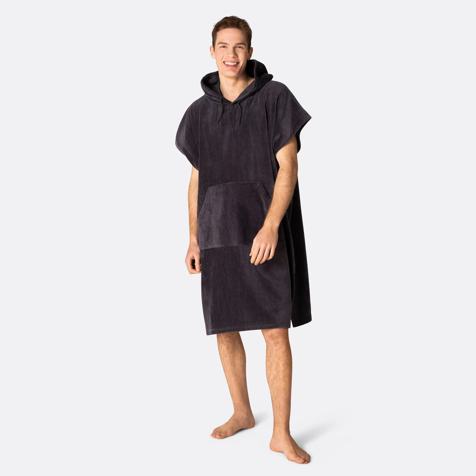 Dunkelgrauer Badeponcho - Image 7