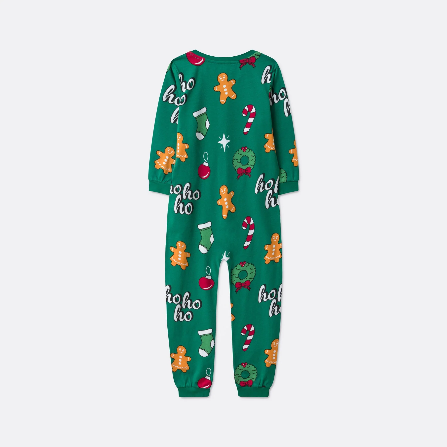Grüner Hohoho Overall Weihnachtspyjama Kinder - Image 4
