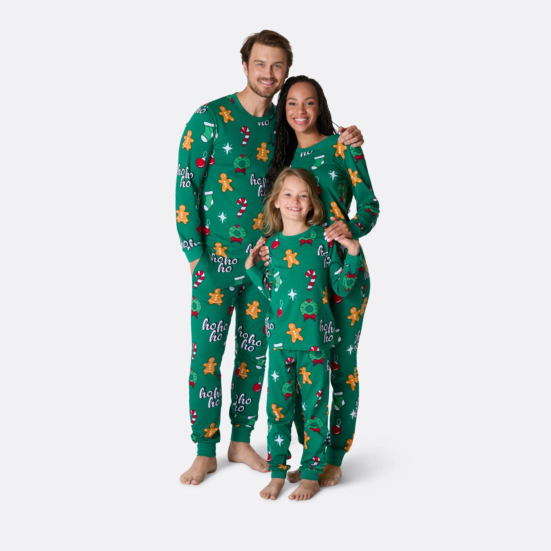 Grüner Hohoho Overall Weihnachtspyjama Kinder - Image 7