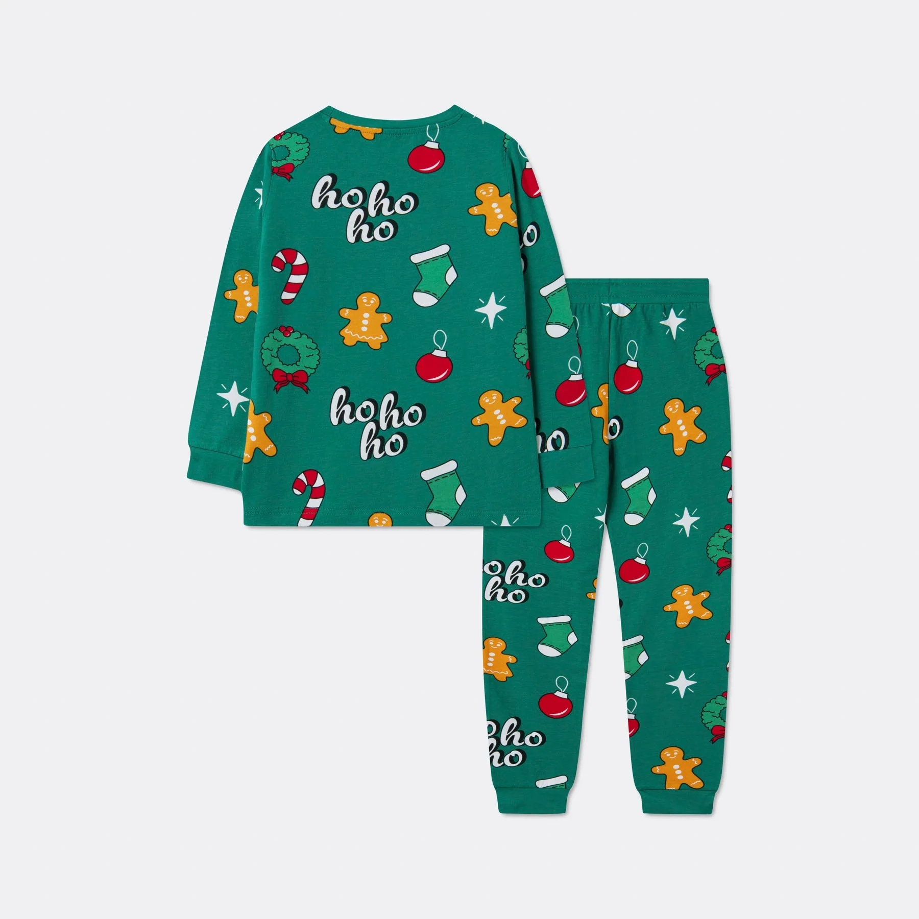 Grüner Hohoho Weihnachtspyjama Kinder - Image 6