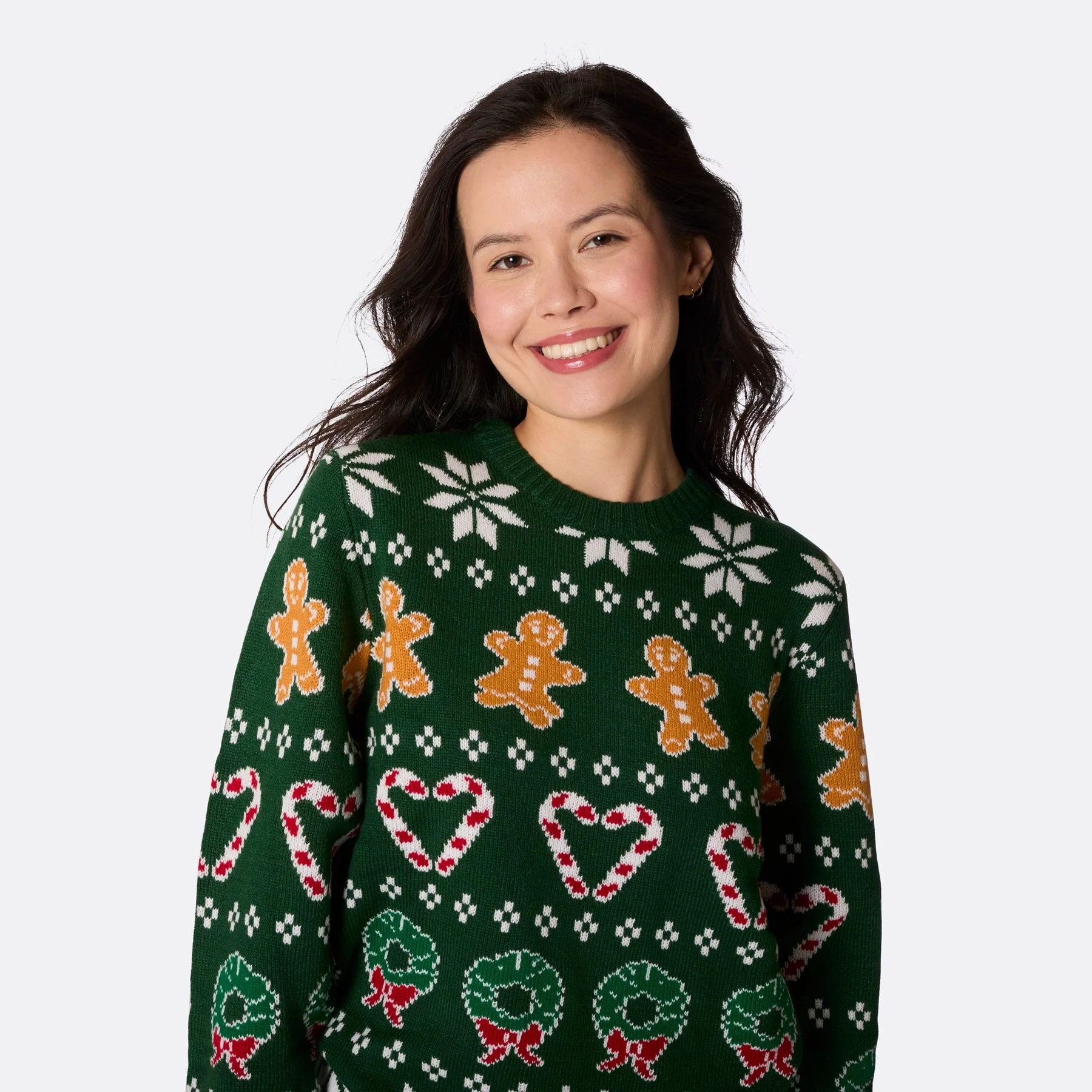 Grüner Klassischer Weihnachtspullover Damen - Image 4
