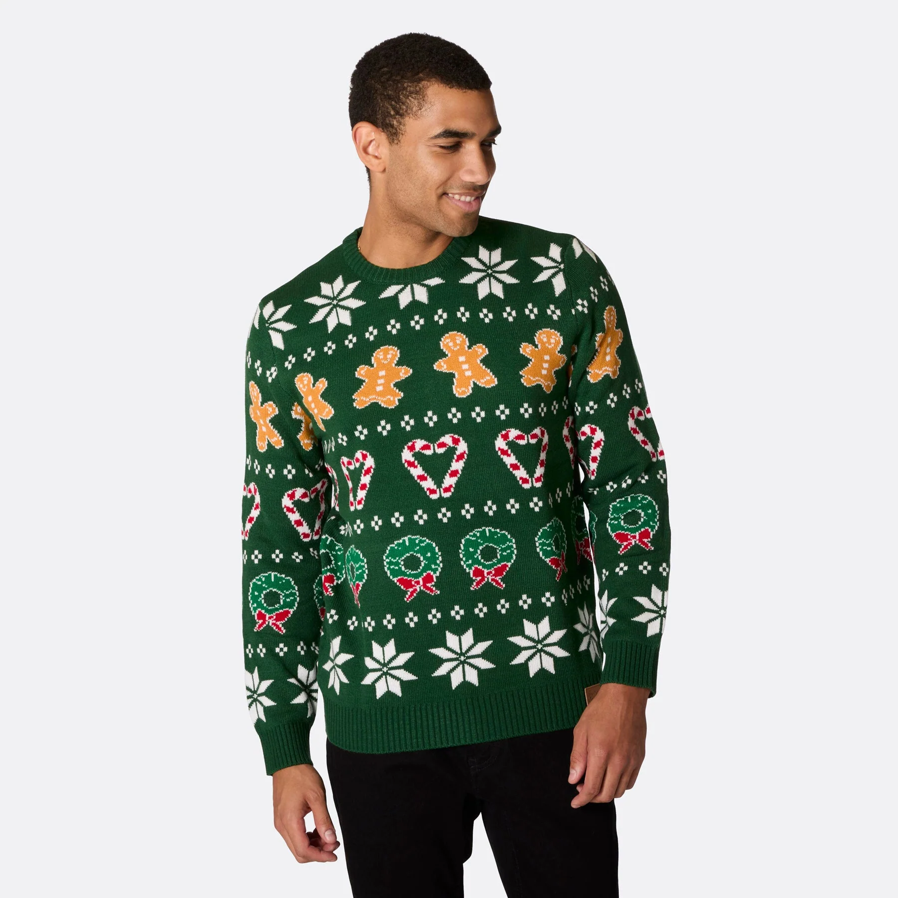 Grüner Klassischer Weihnachtspullover Herren - Image 3