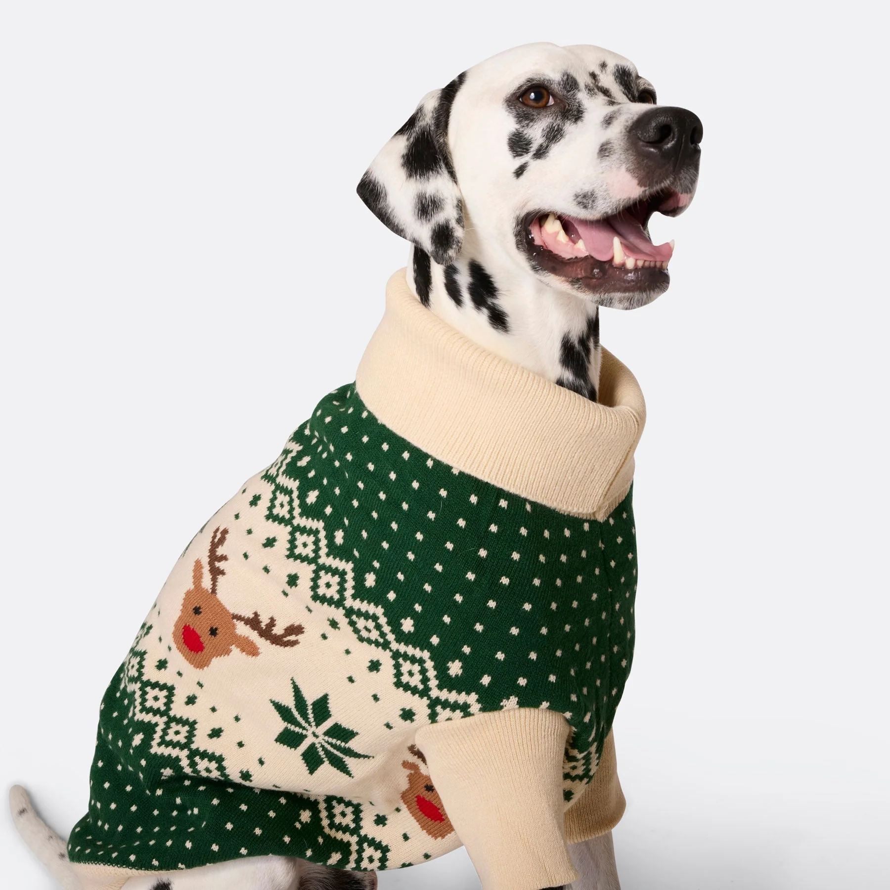 Grüner Retro Rentier Weihnachtspullover für die ganze Familie - Image 7