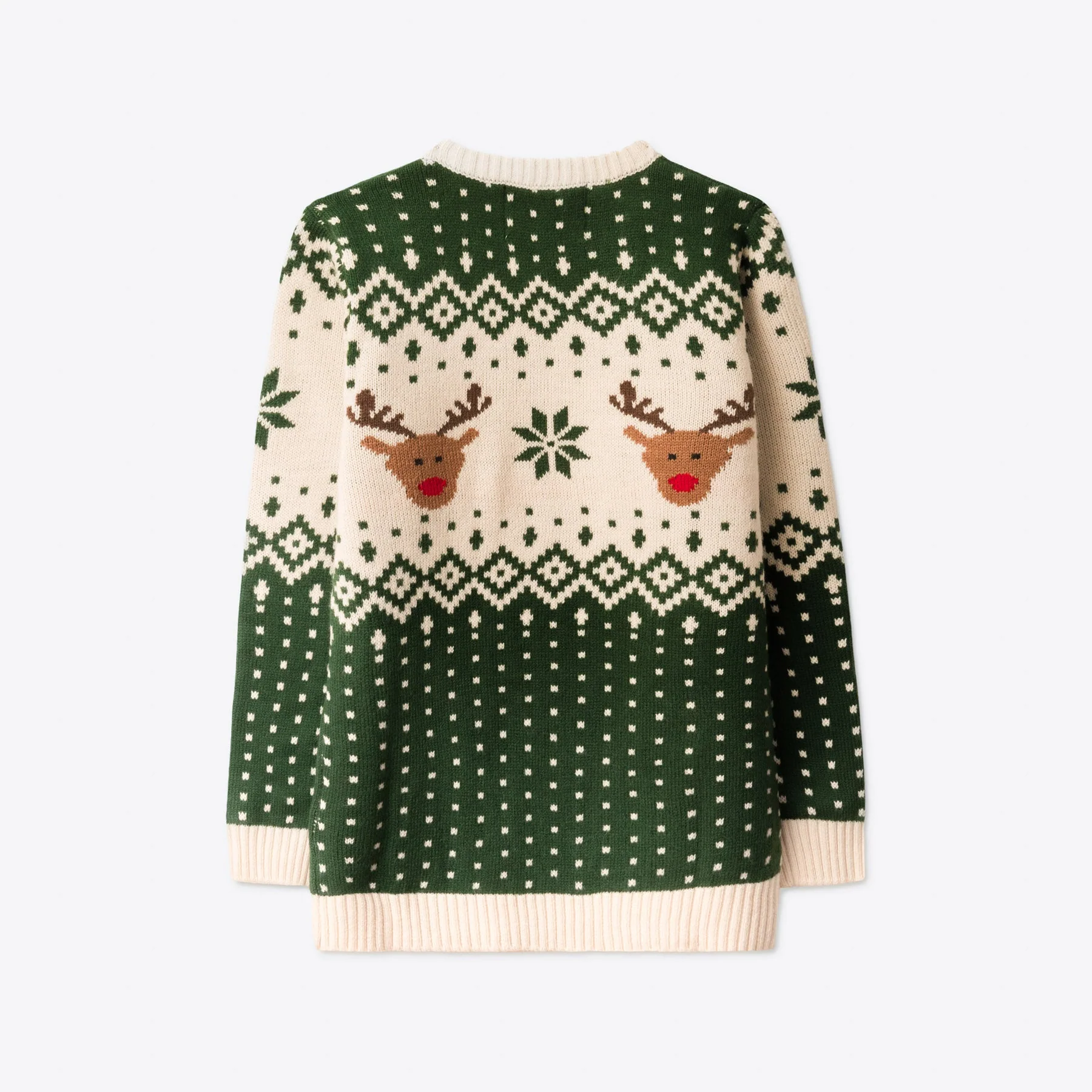 Grüner Retro Rentier Weihnachtspullover Kinder - Image 3