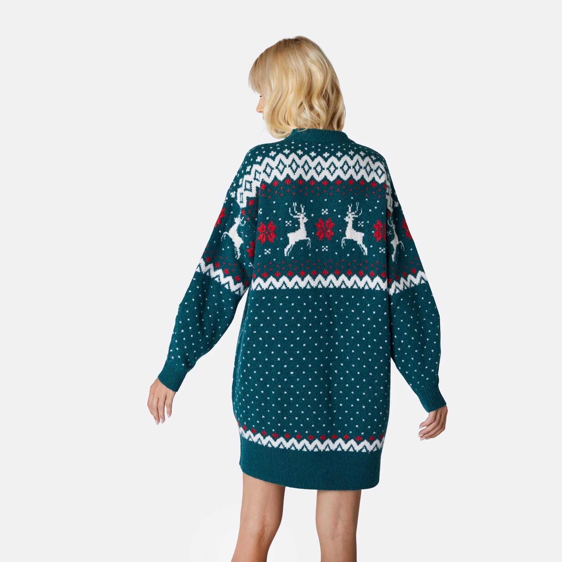 Grünes Oversized Weihnachtskleid - Image 3