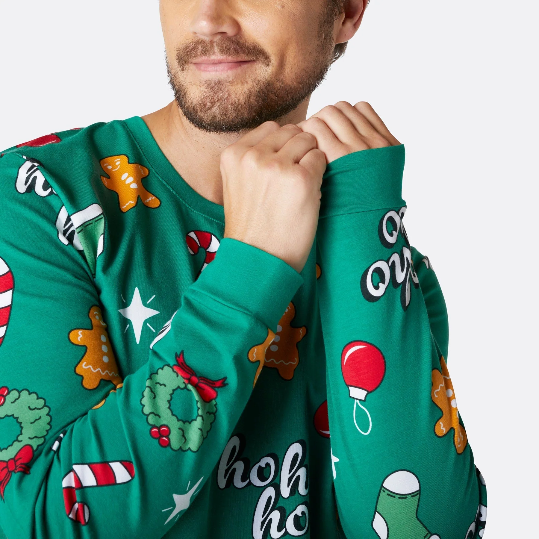Grüner Hohoho Weihnachtspyjama Familie - Image 10
