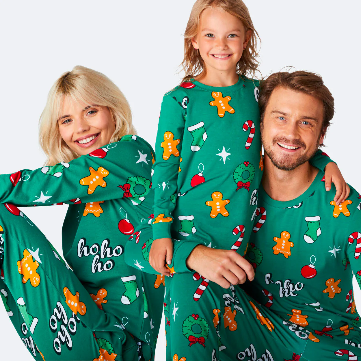 Grüner Hohoho Weihnachtspyjama Familie - Image 15
